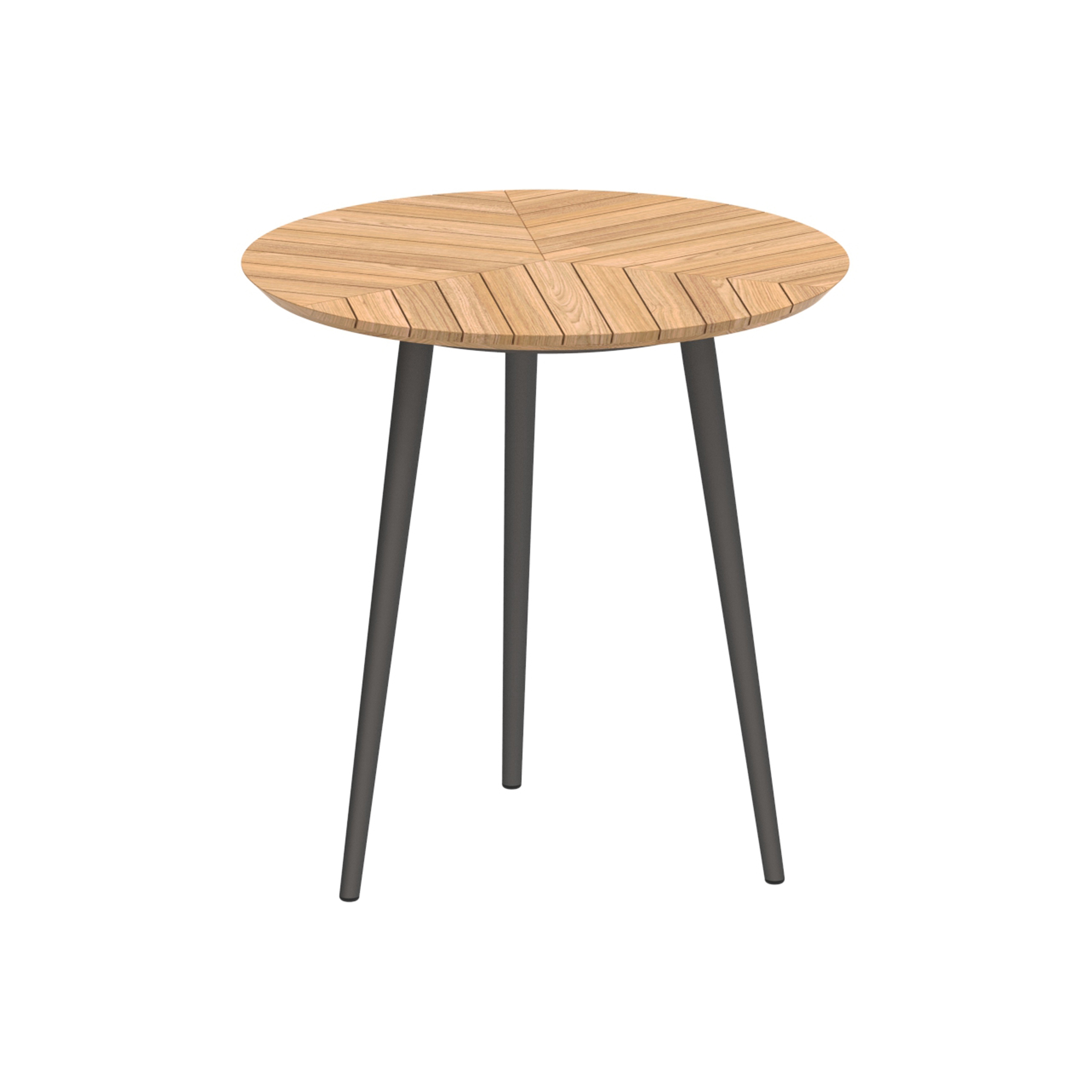 Display product Styletto round table 90 counter height teak top from manufacturer Royal Botania