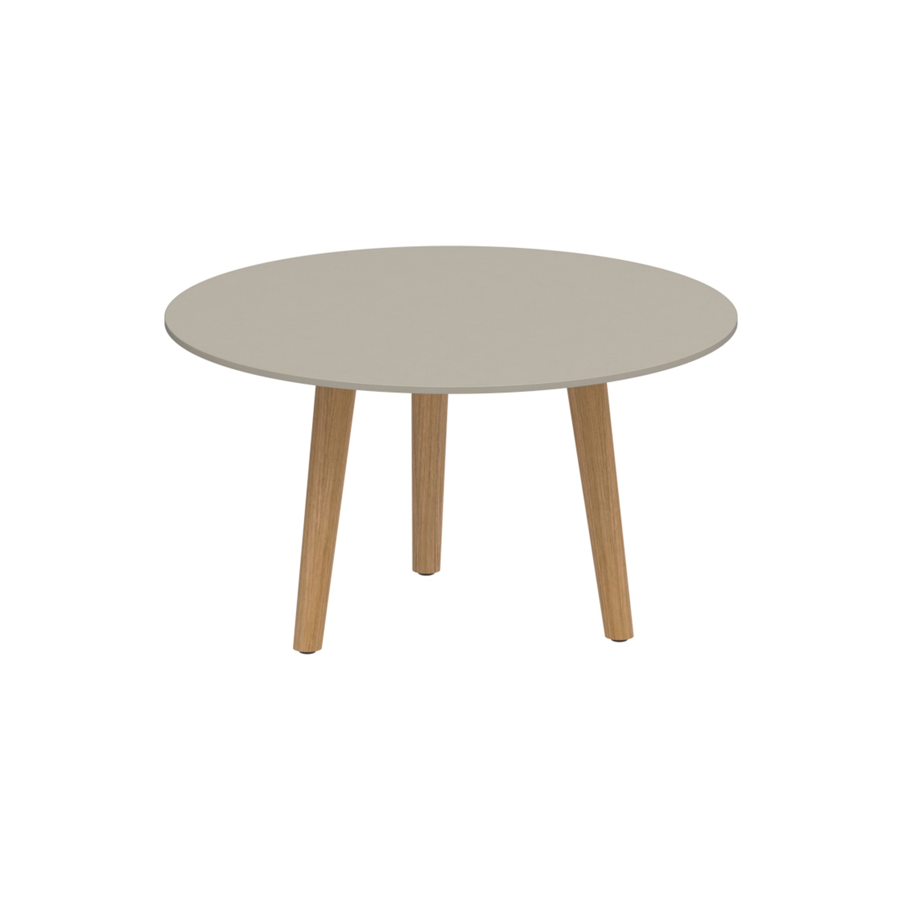 Display product Styletto round table 90 high lounge teak legs from manufacturer Royal Botania