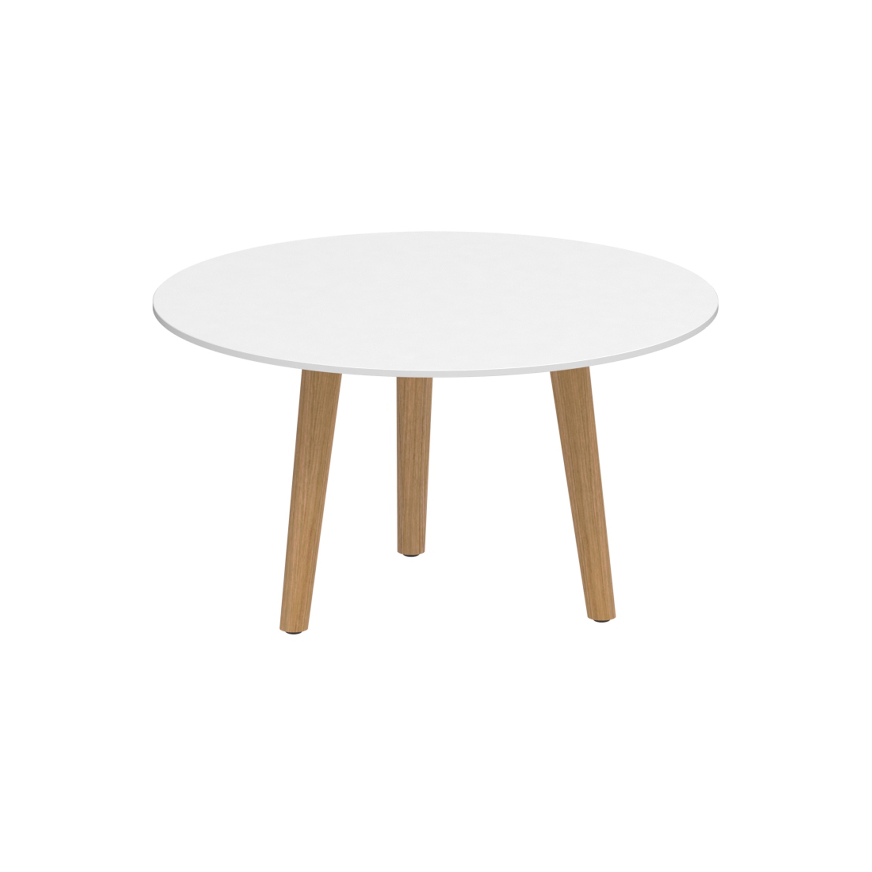 Display product Styletto round table 90 high lounge teak legs from manufacturer Royal Botania