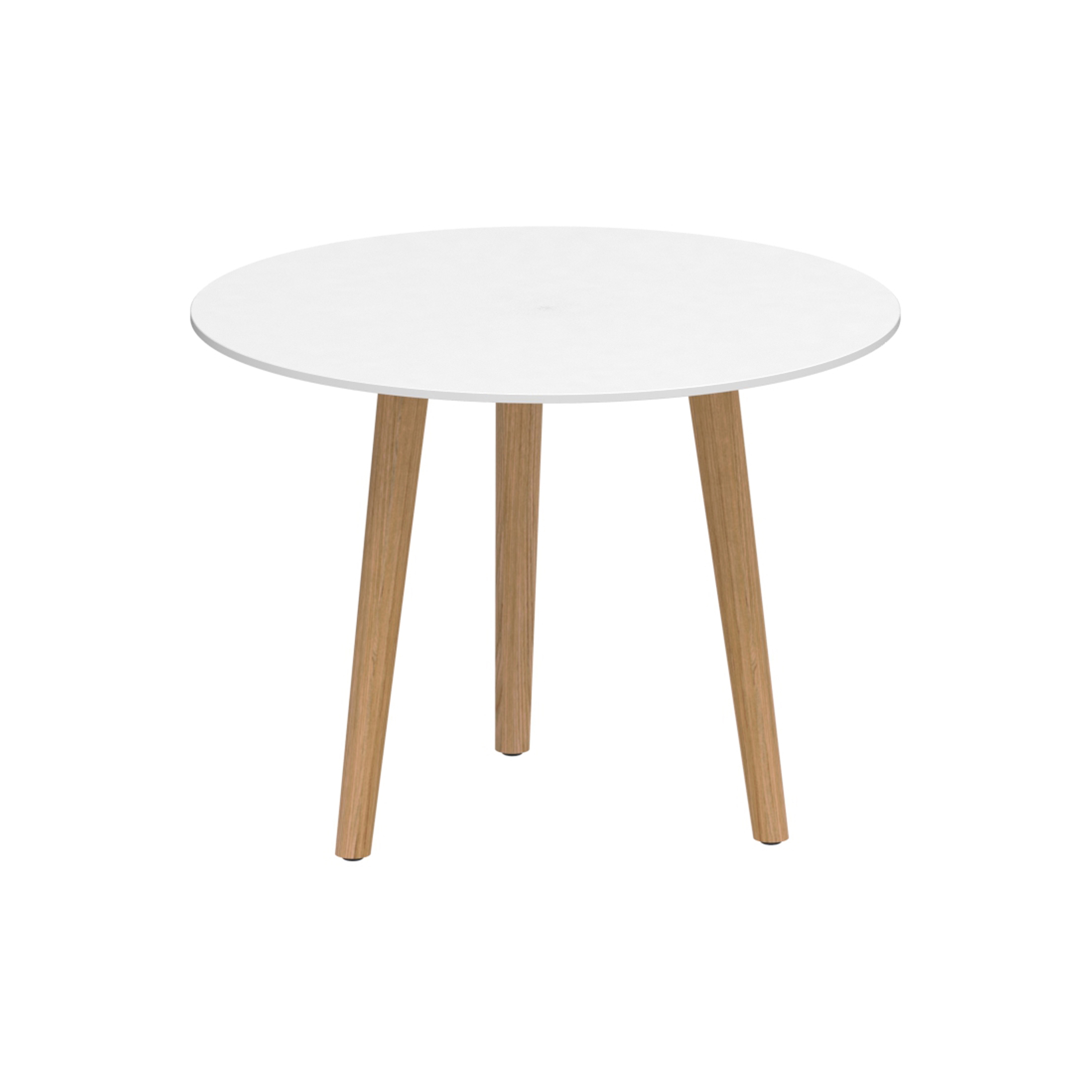 Afficher le produit Styletto round table 90 low dining teak legs du fabricant Royal Botania