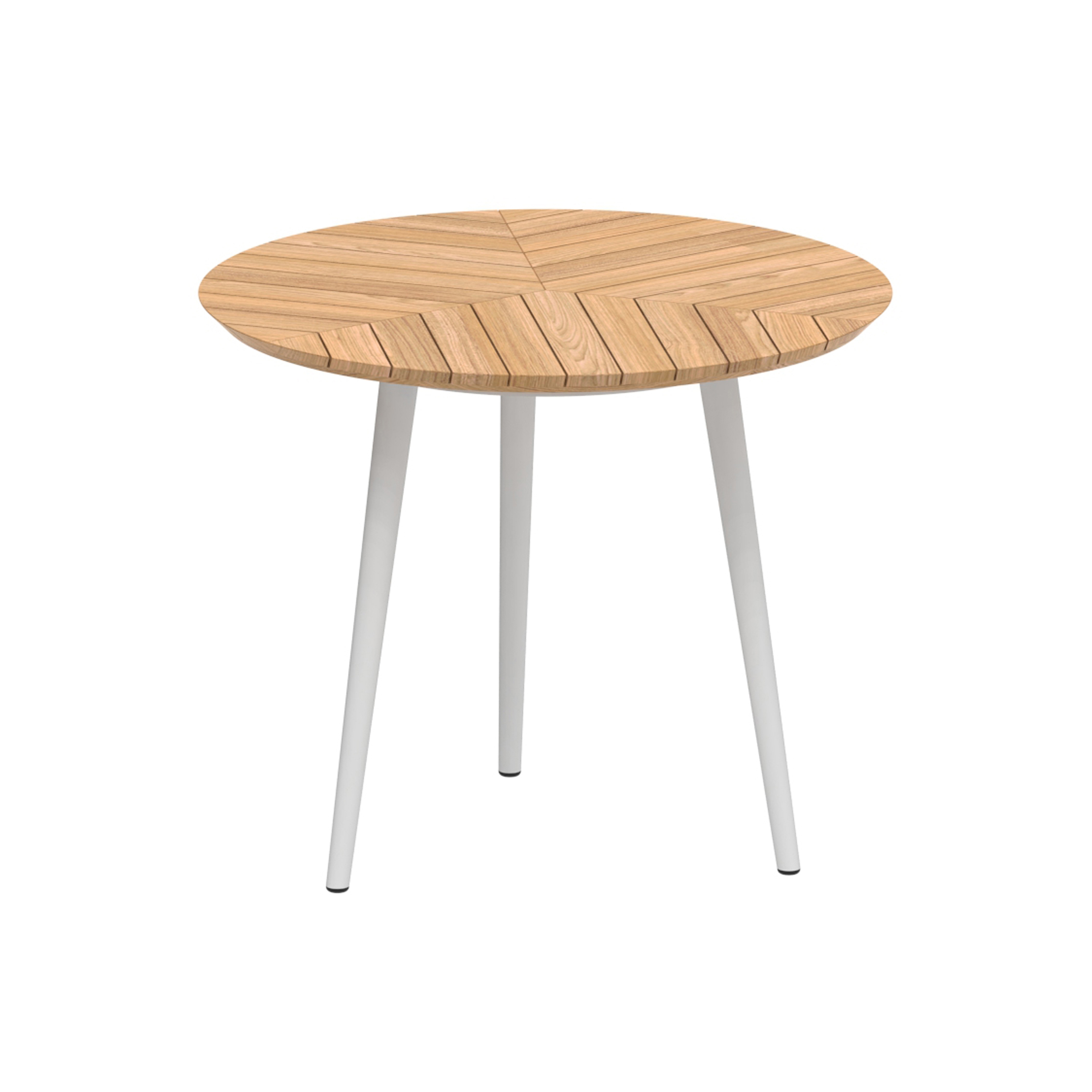 Vertoon produk Styletto round table 90 standard dining teak top van vervaardiger Royal Botania