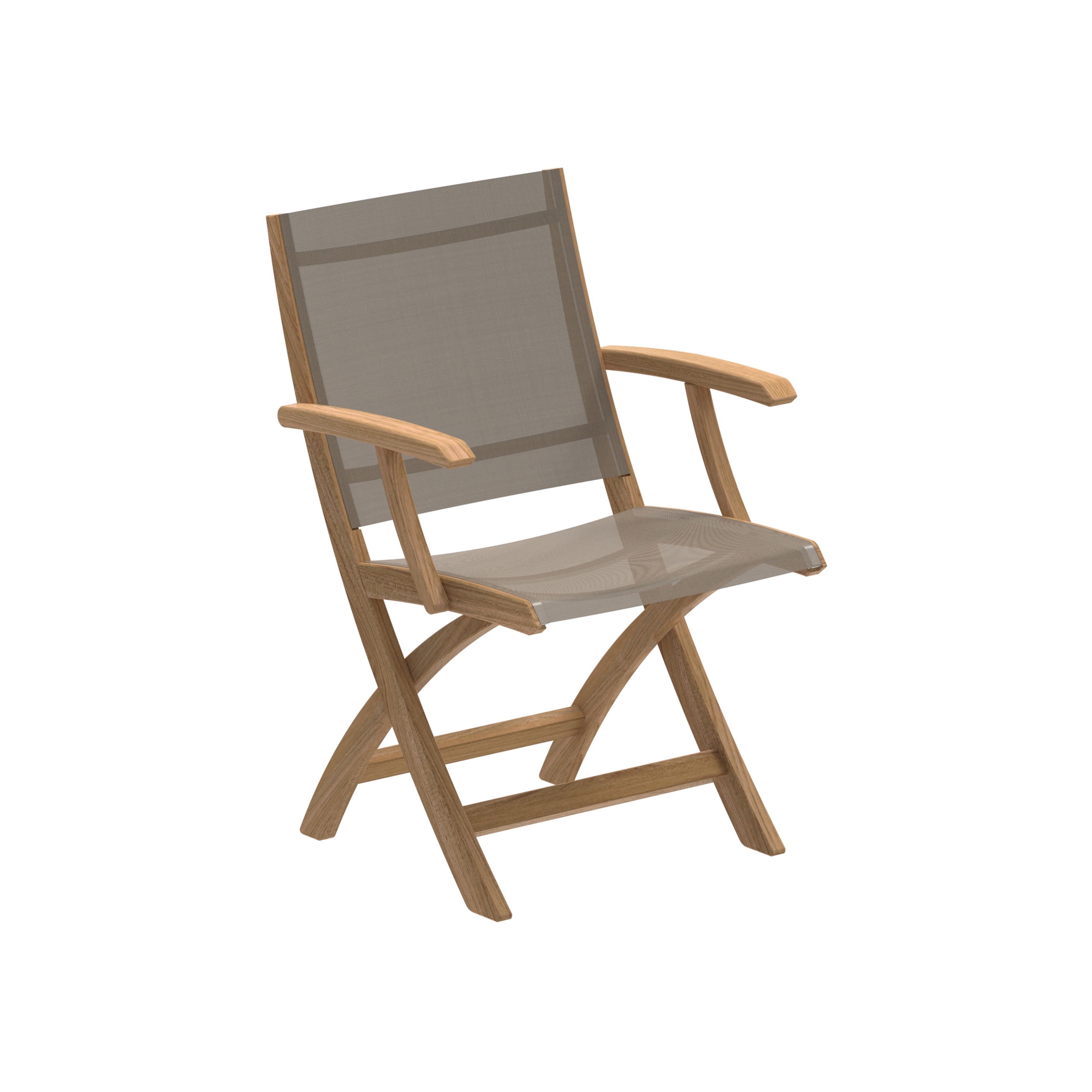 Display product XQI foldable arm chair teak from manufacturer Royal Botania