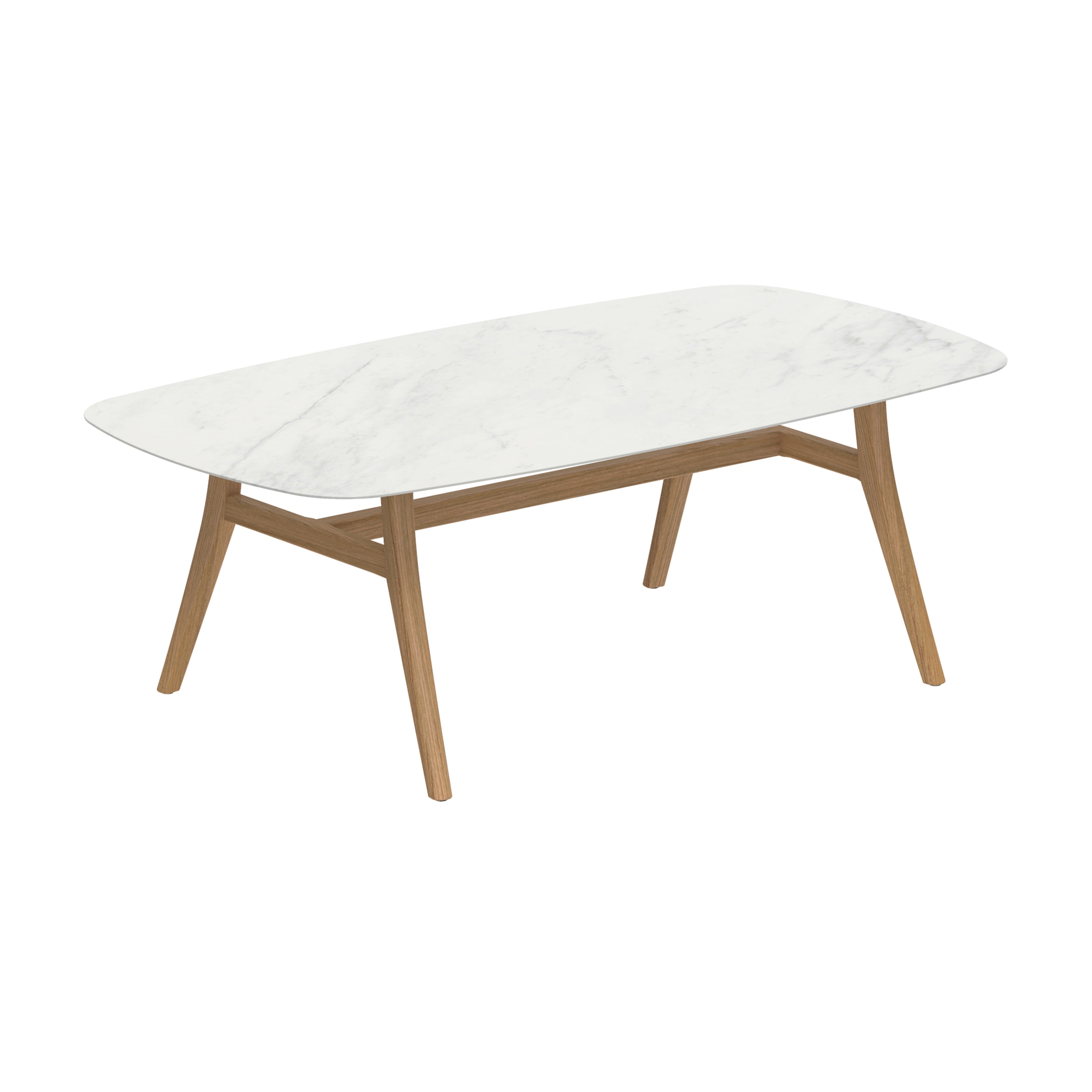 Zidiz table 220x120cm aluminium ou teck & plateau en céramique
