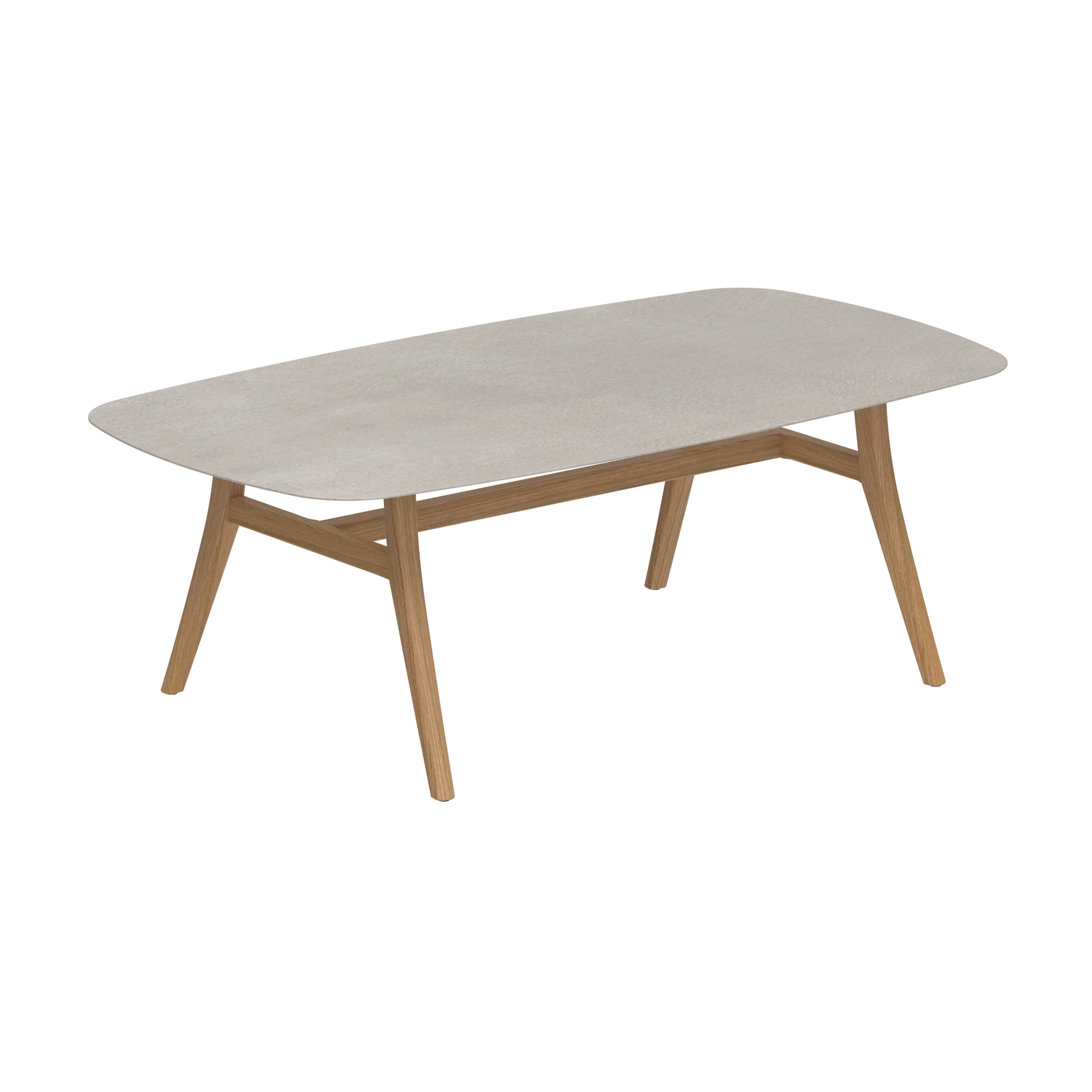 Zidiz table 220x120cm aluminium ou teck & plateau en céramique