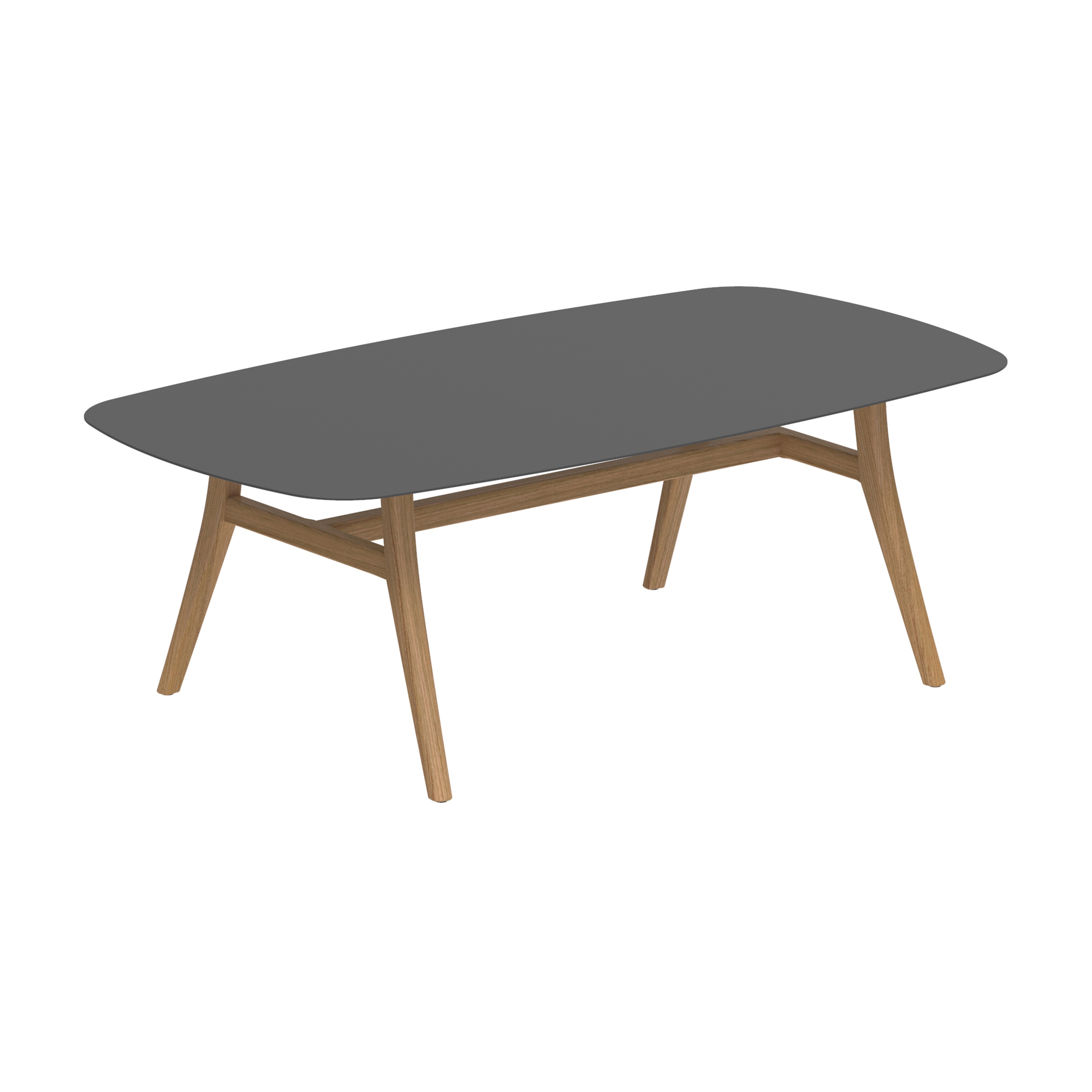 Zidiz table 220x120cm aluminium ou teck & plateau en céramique