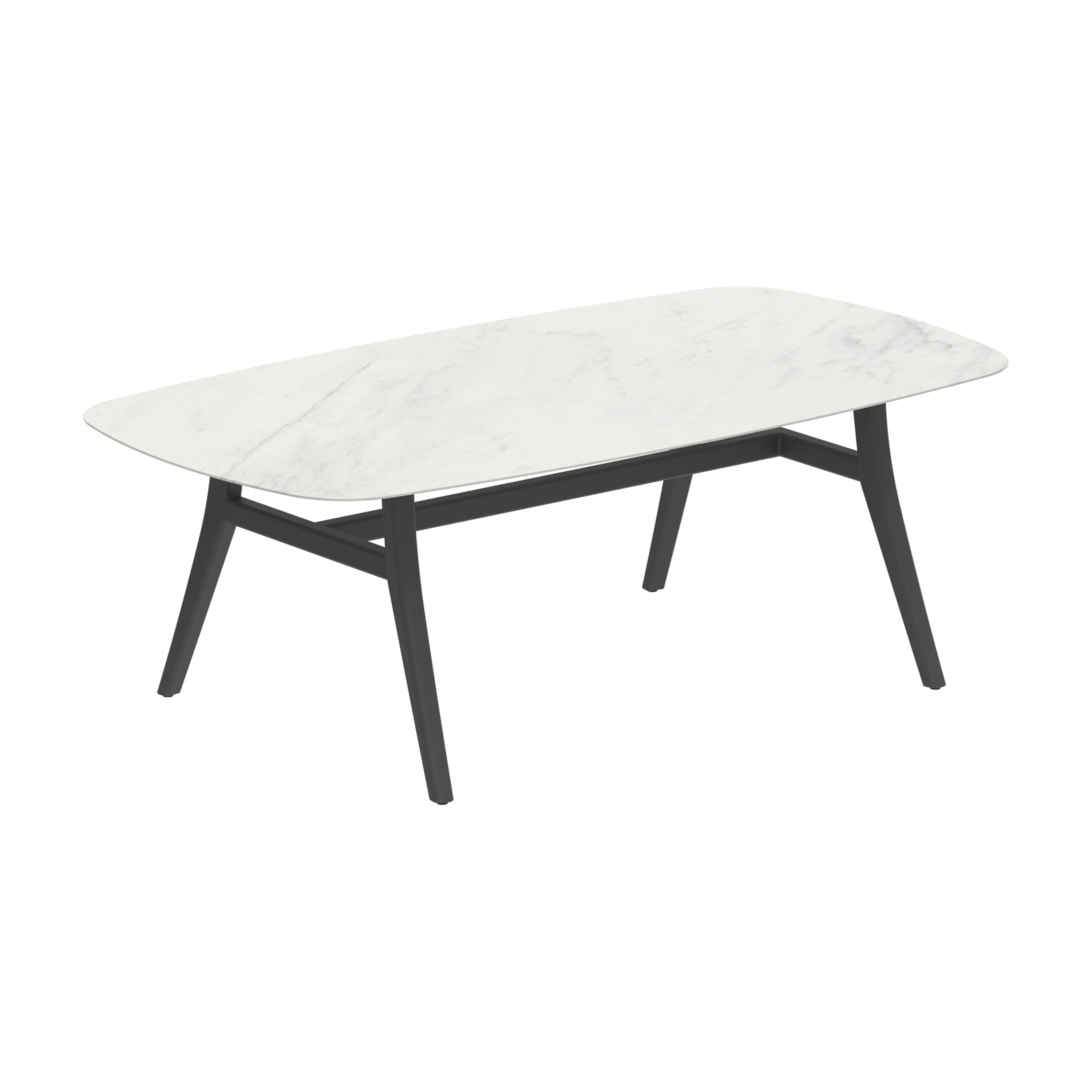 Zidiz table 220x120cm aluminium ou teck & plateau en céramique