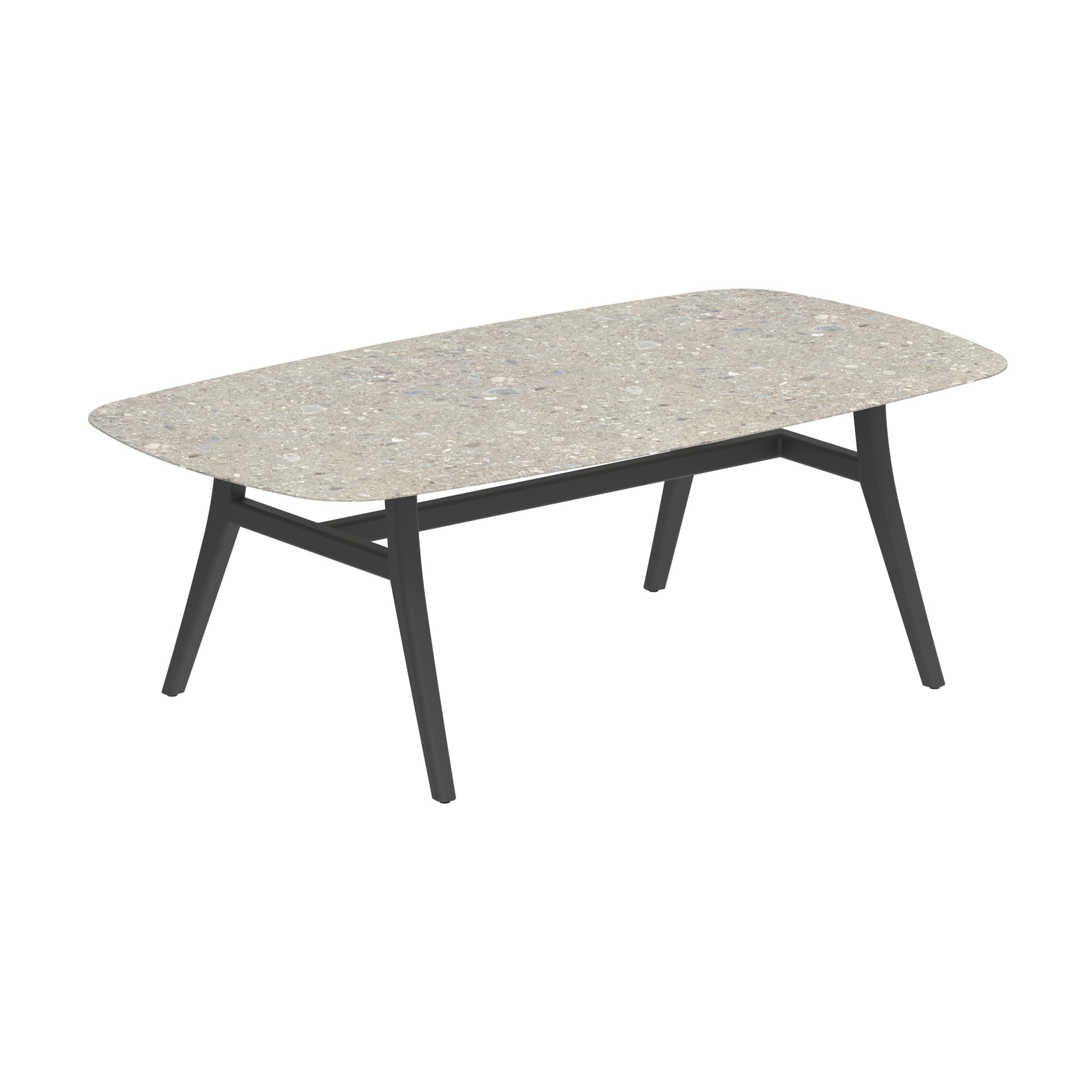 Zidiz table 220x120cm aluminium ou teck & plateau en céramique