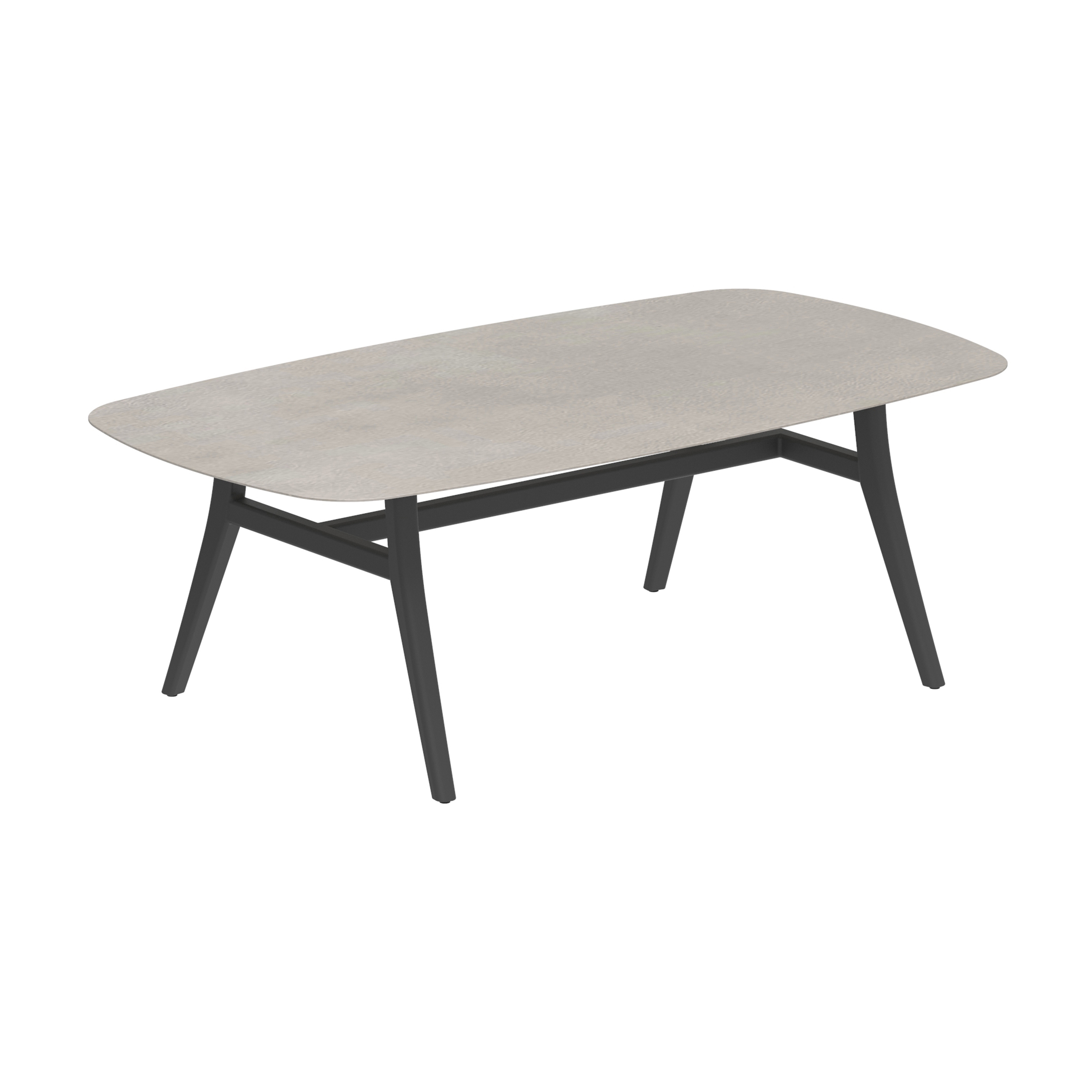 Zidiz table 220x120cm aluminium ou teck & plateau en céramique