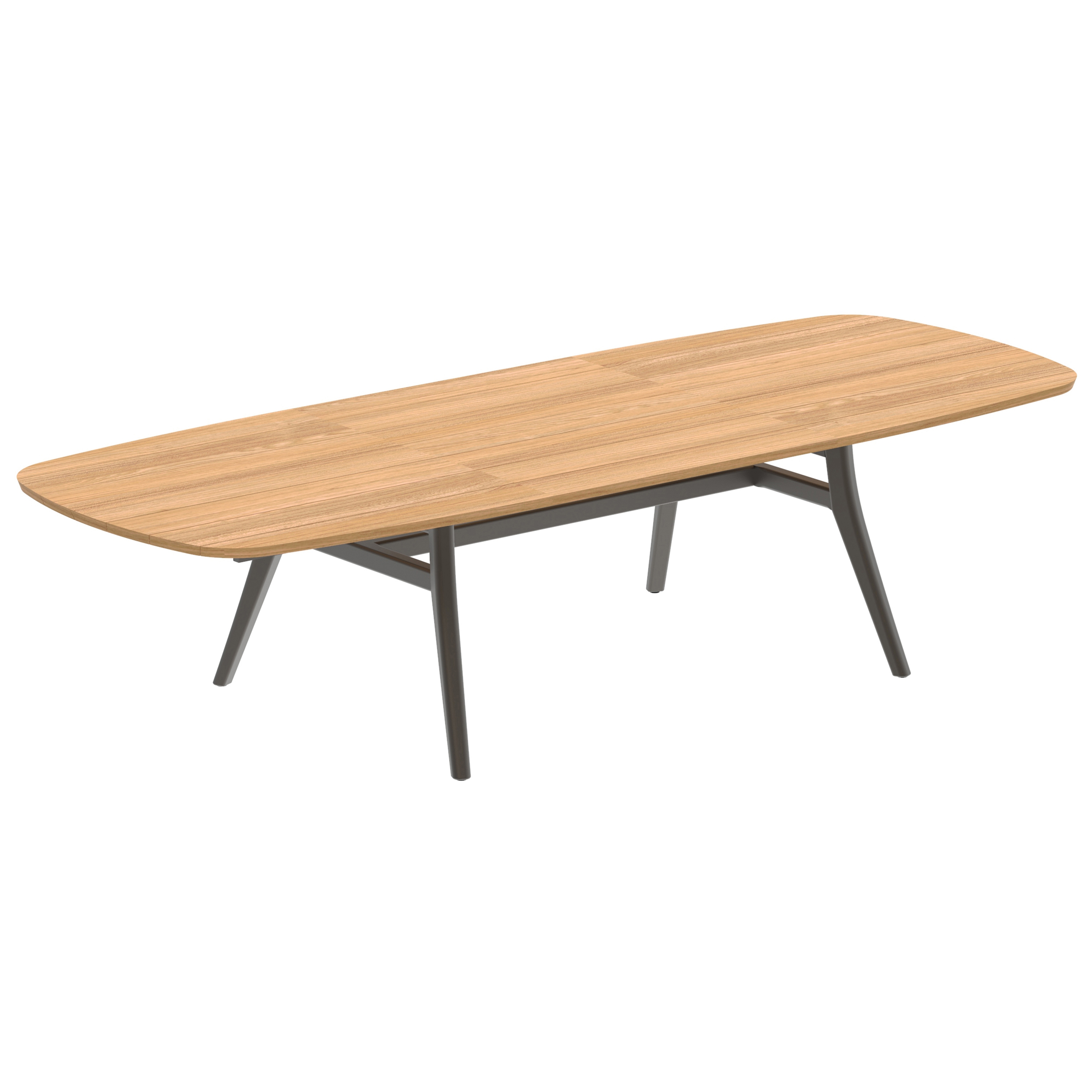 Table extensible Zidiz 220-320x120cm teck & plateau teck