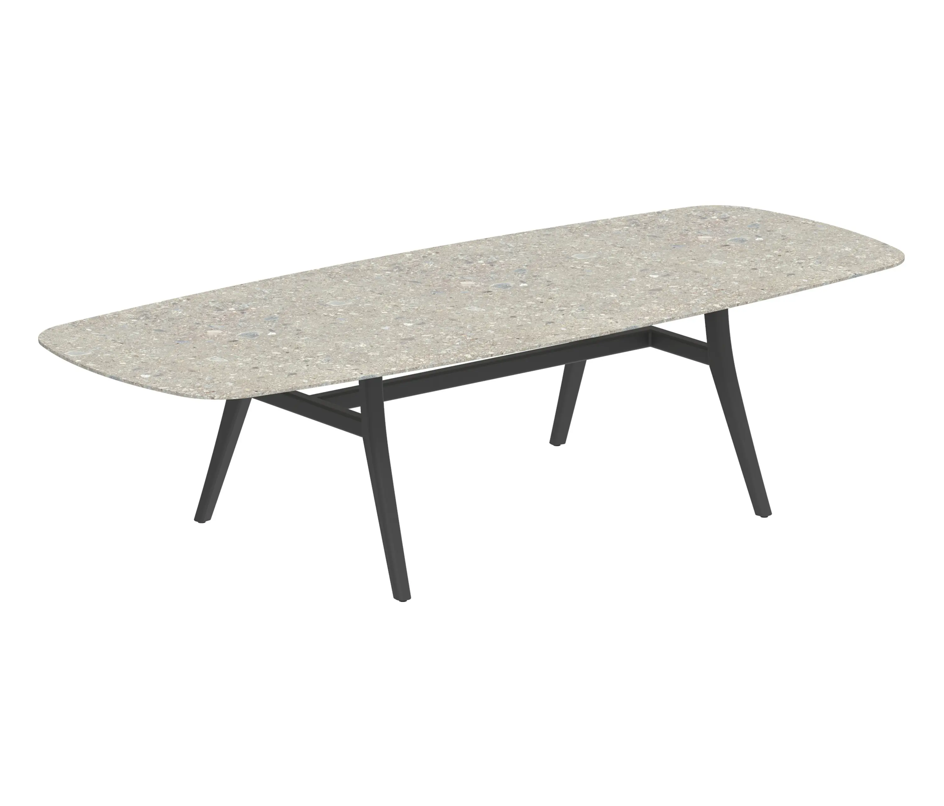 Royal Botania - Zidiz table 300x120cm oval coated aluminium or teak & ceramic top