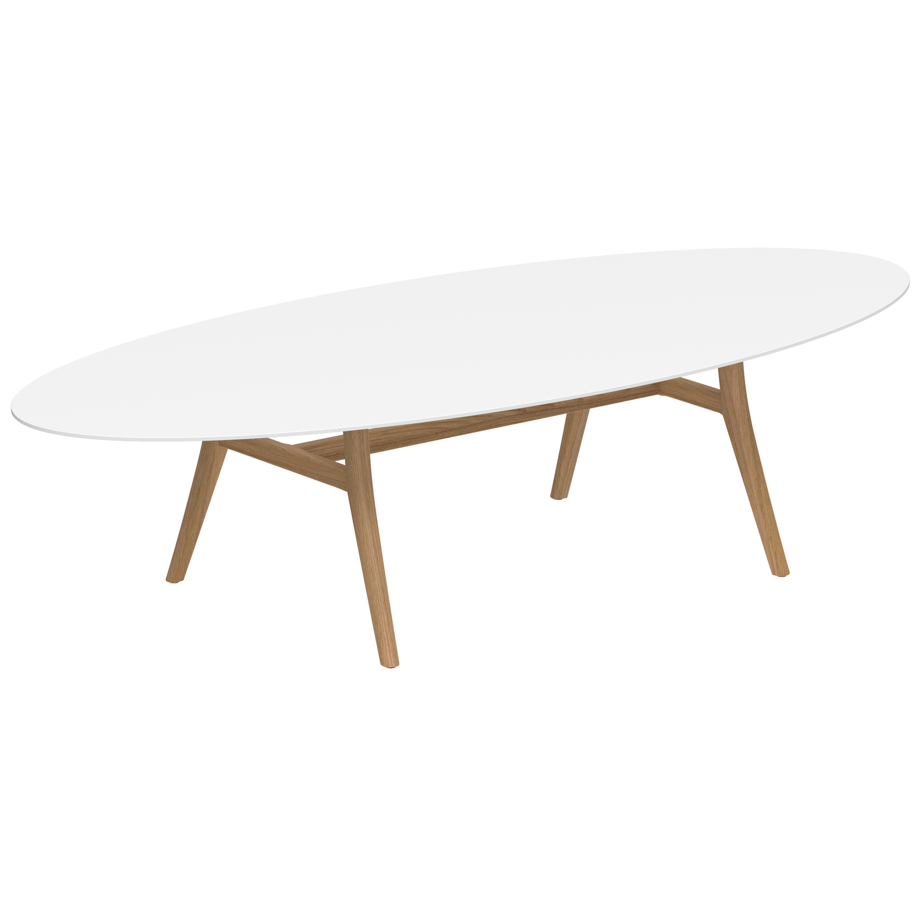 Mostrar el producto Zidiz table 320x140cm ellipse coated aluminium or teak & ceram top del fabricante Royal Botania