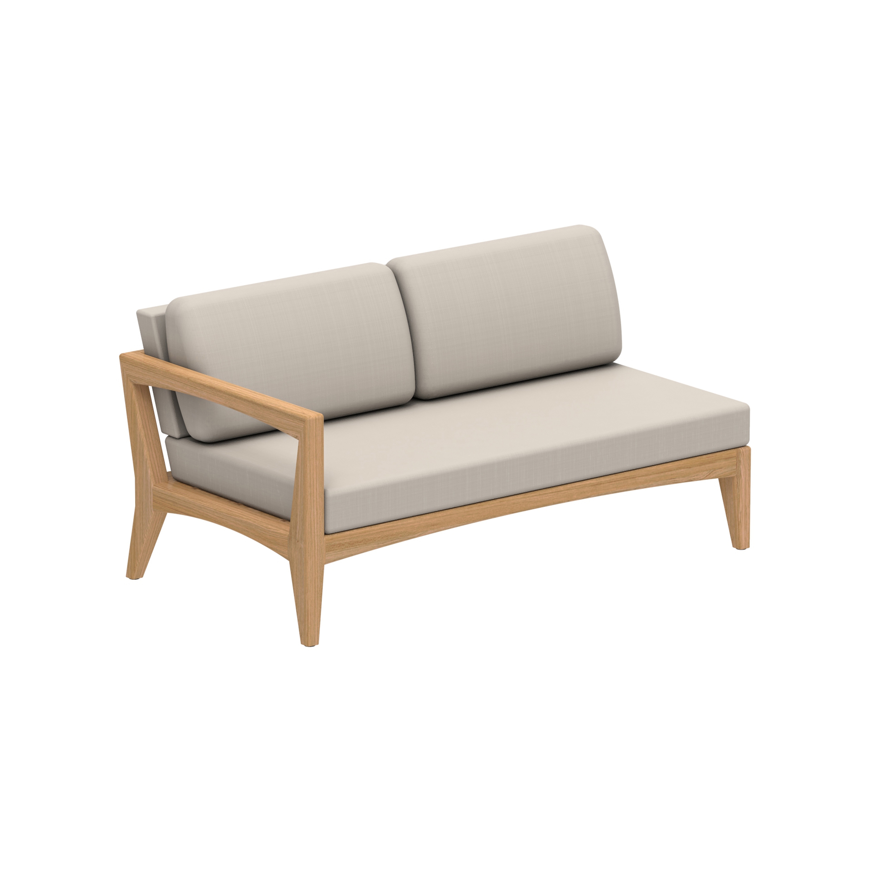 Mostrar el producto Zenhit Lounge two seater right armrest teak del fabricante Royal Botania