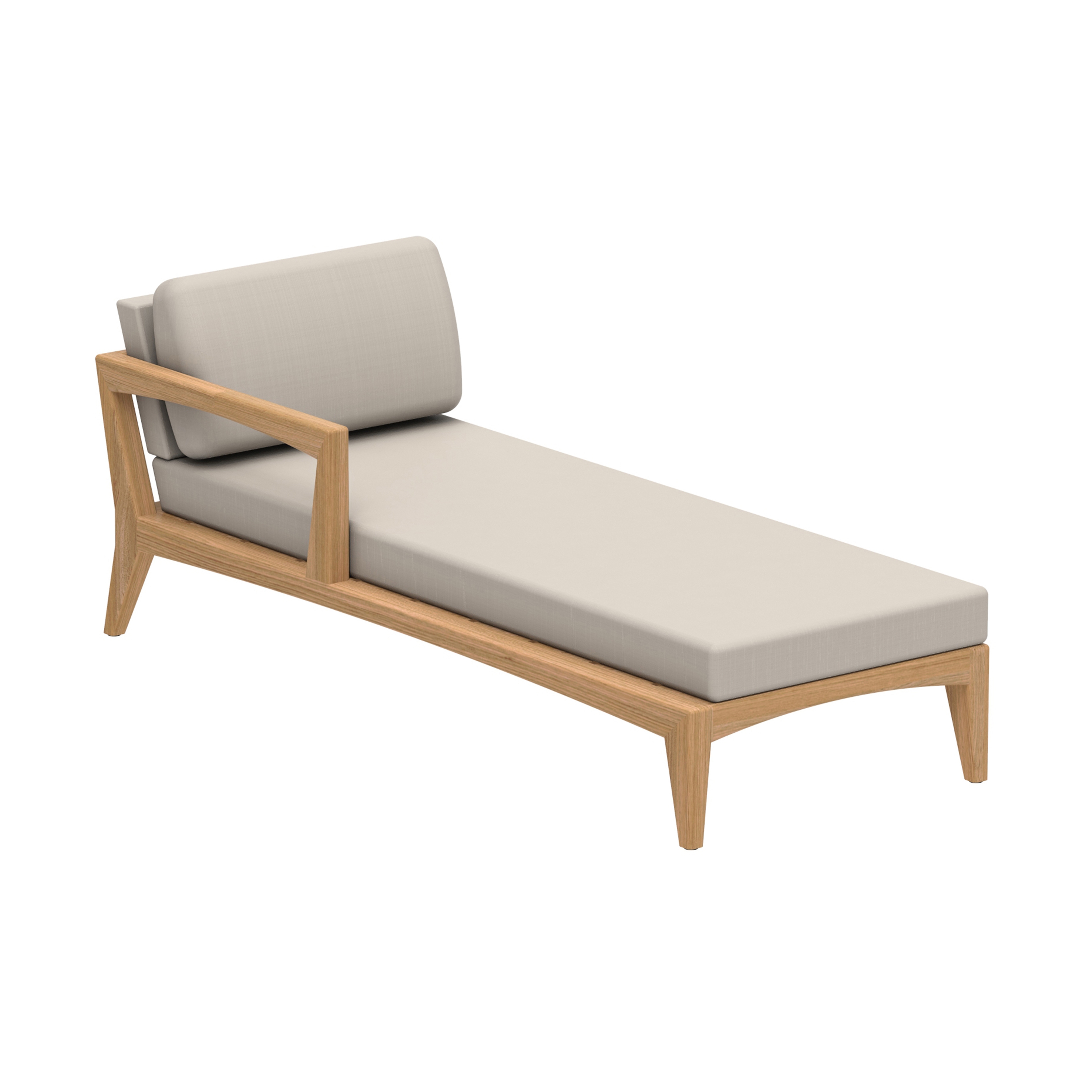 Display product Zenhit Lounge daybed right armrest teak from manufacturer Royal Botania