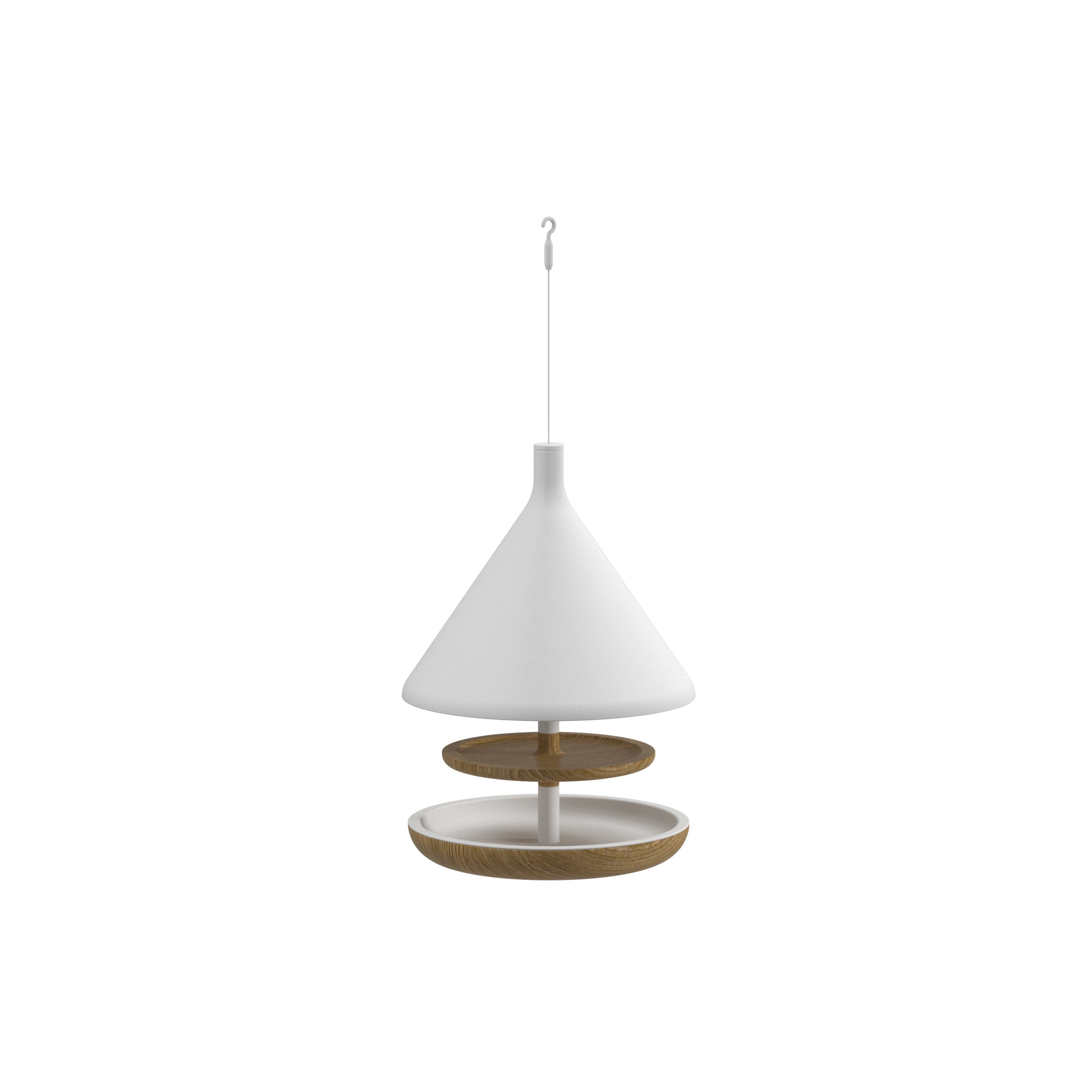 Deco Hanging Bird Feeder White