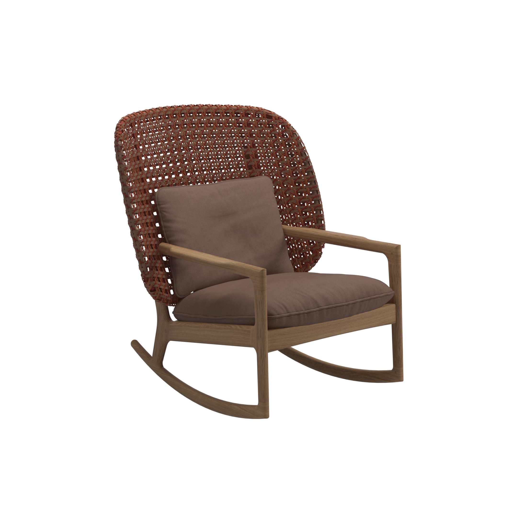Kay High Back Rocking Chair Copper