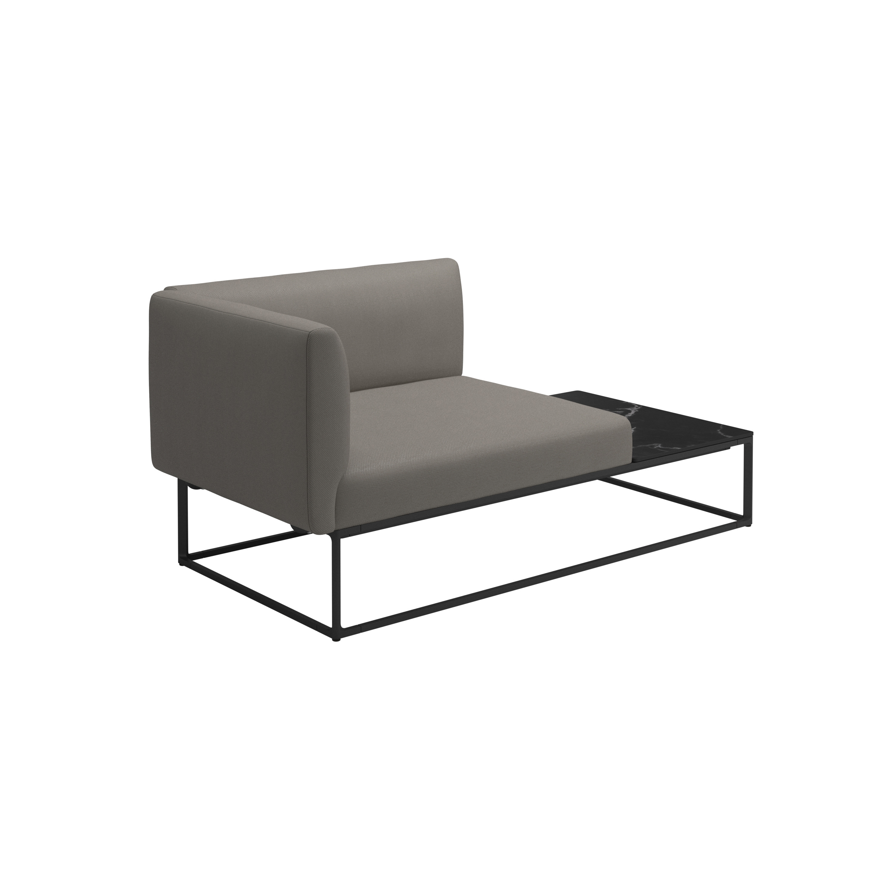 Maya Left Nero Ceramic End Table Unit Meteor Dot Nimbus