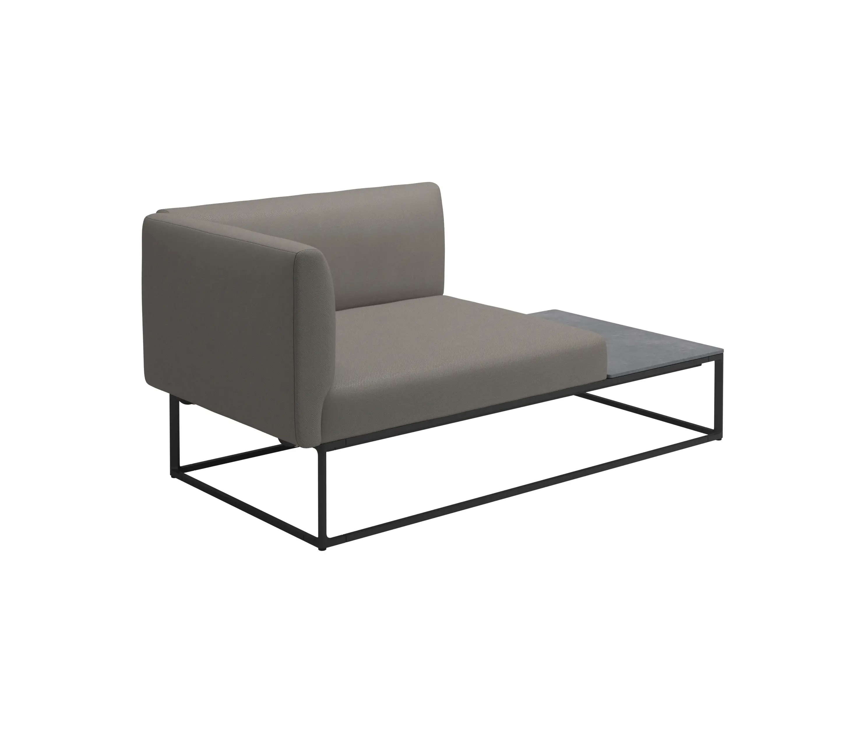 Gloster Furniture GmbH - Maya Left Pumice Ceramic End Table Unit Meteor Dot Nimbus