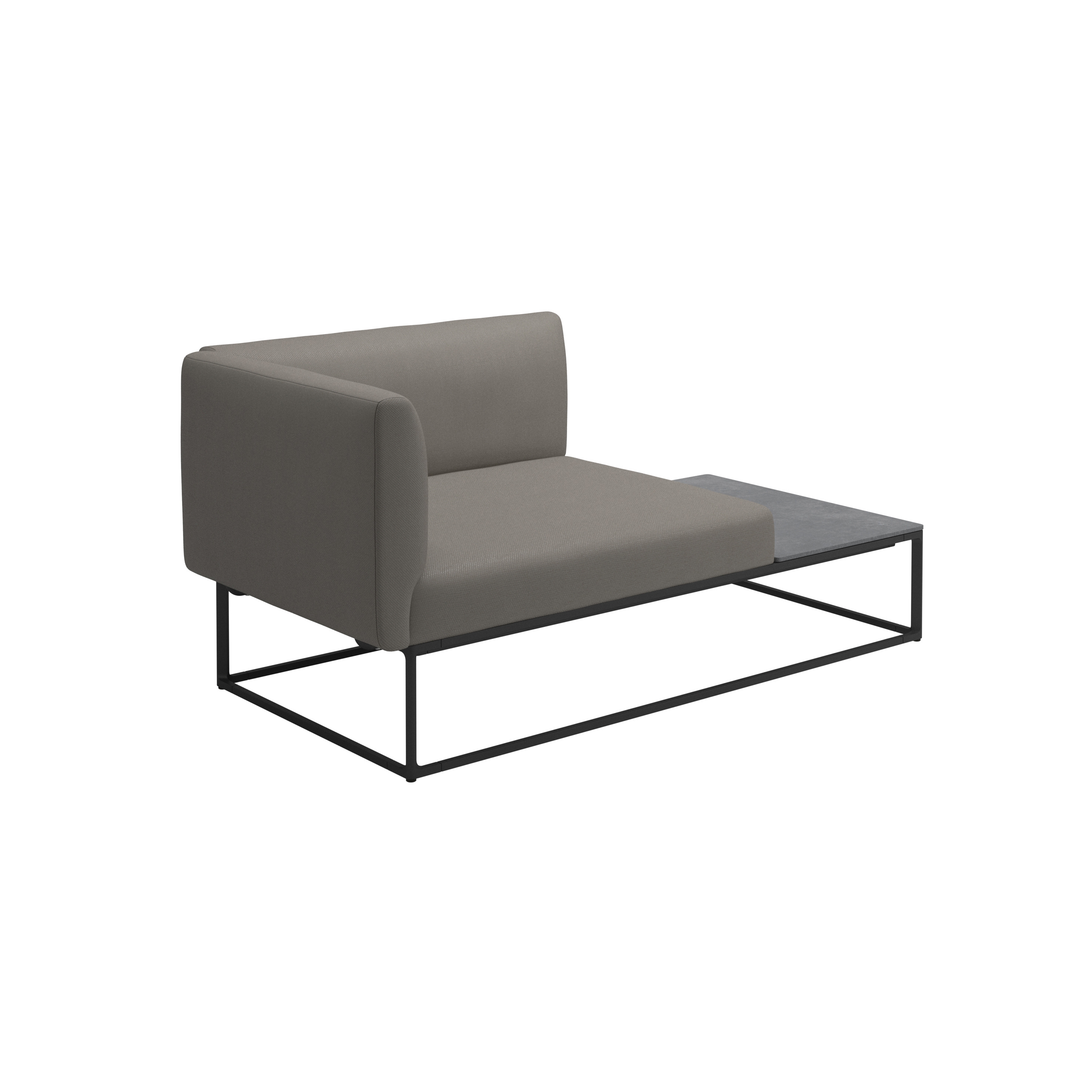 Maya Left Pumice Ceramic End Table Unit Meteor Dot Nimbus
