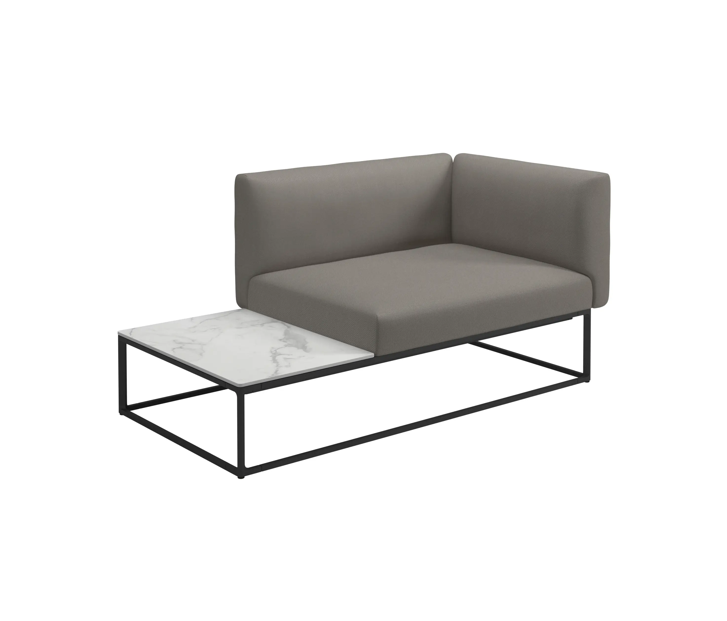 Gloster Furniture GmbH - Maya Right Bianco Ceramic End Table Unit Meteor Dot Nimbus