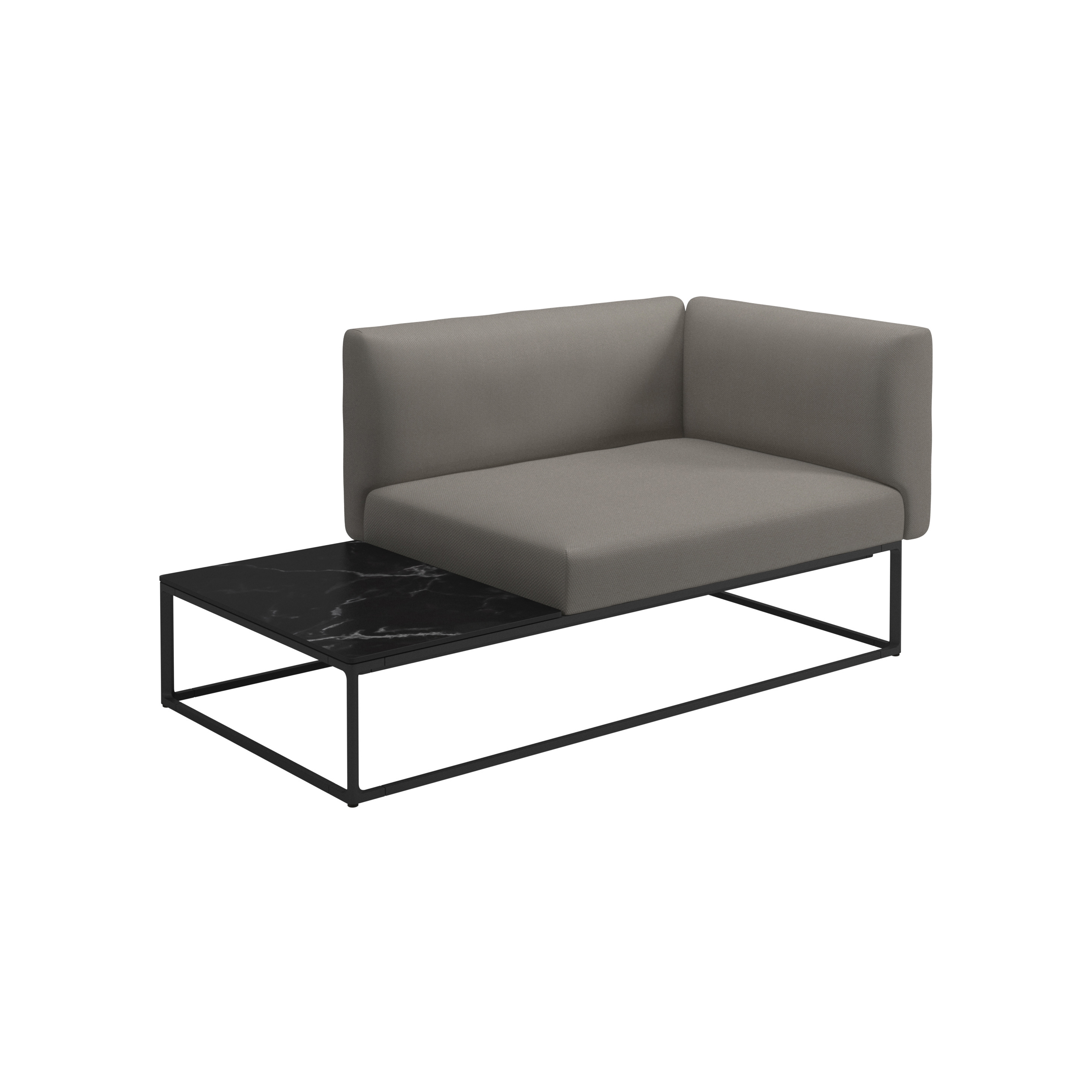 Maya Right Nero Ceramic End Table Unit Meteor Dot Nimbus