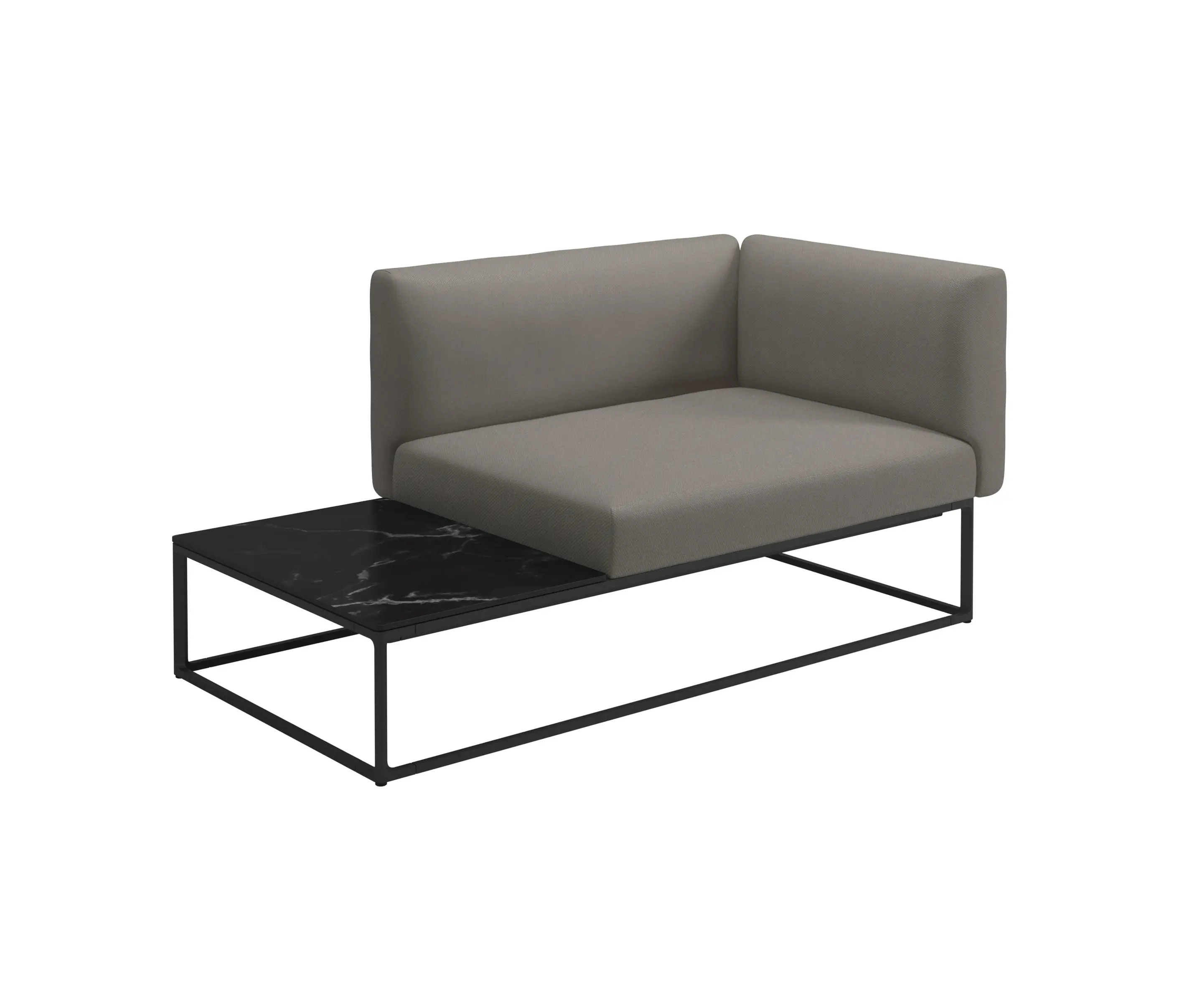 Gloster Furniture GmbH - Maya Right Nero Ceramic End Table Unit Meteor Dot Nimbus