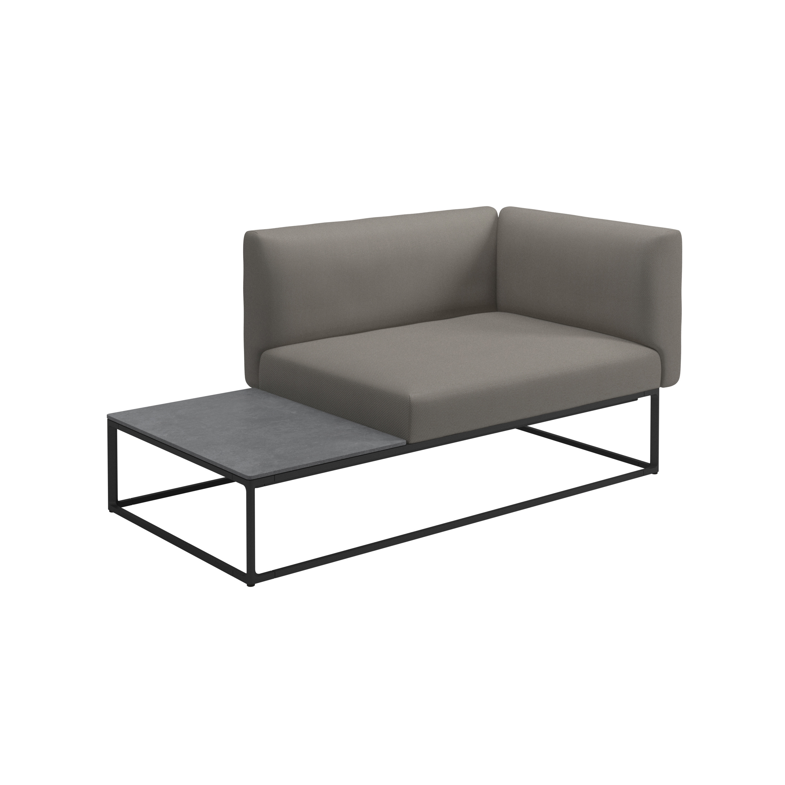 Maya Right Pumice Ceramic End Table Unit Meteor Dot Nimbus
