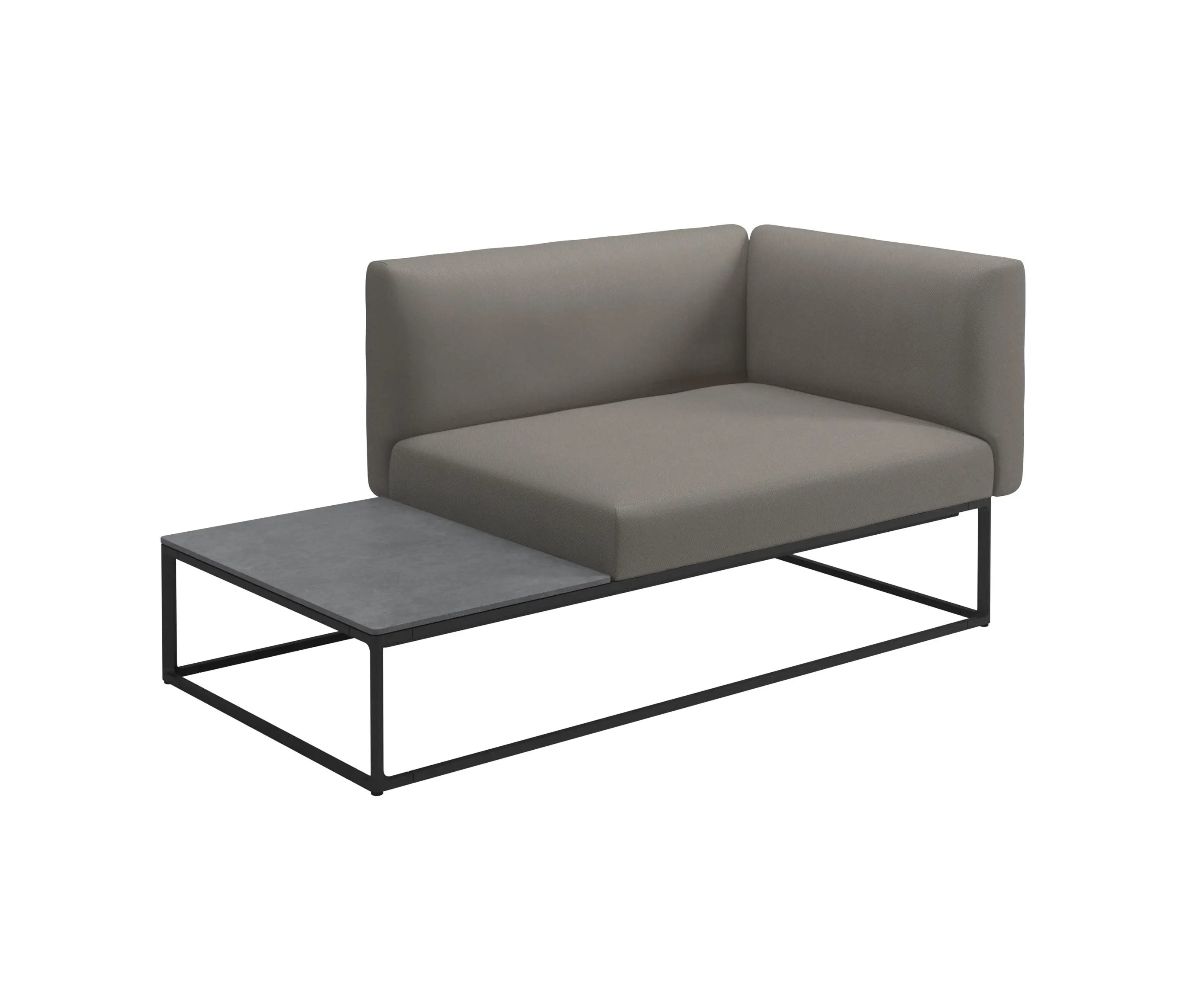 Gloster Furniture GmbH - Maya Right Pumice Ceramic End Table Unit Meteor Dot Nimbus