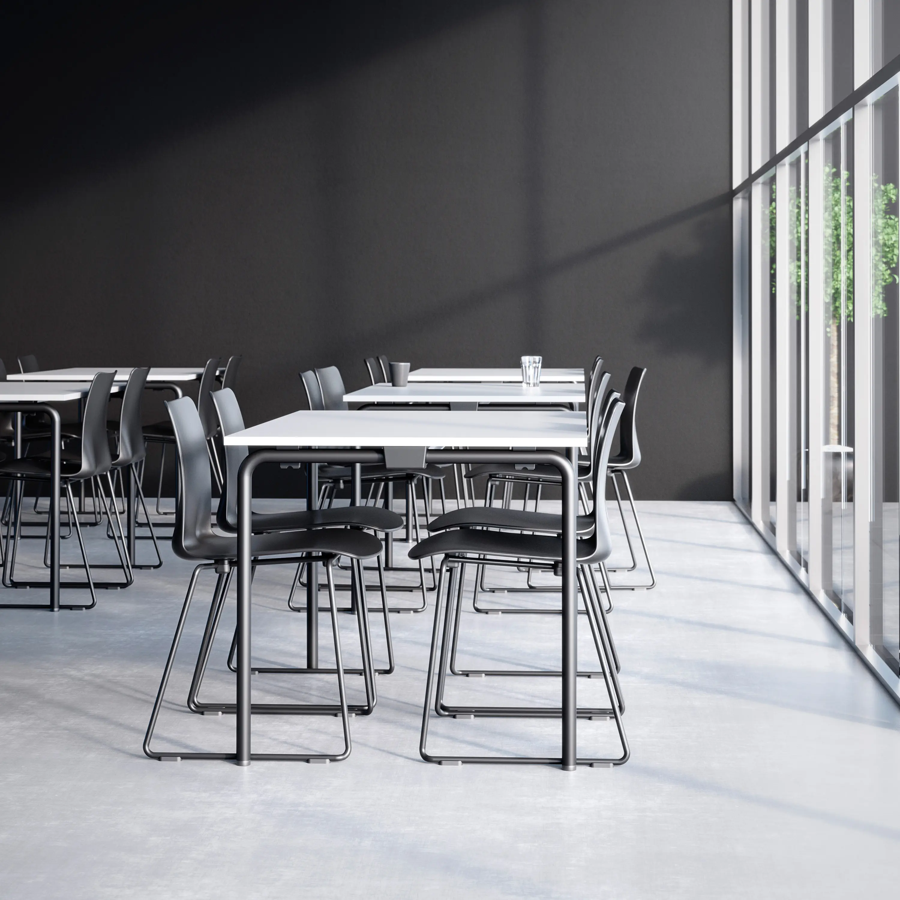 Randers+Radius - Tube Fold Counter - folding table - round corner