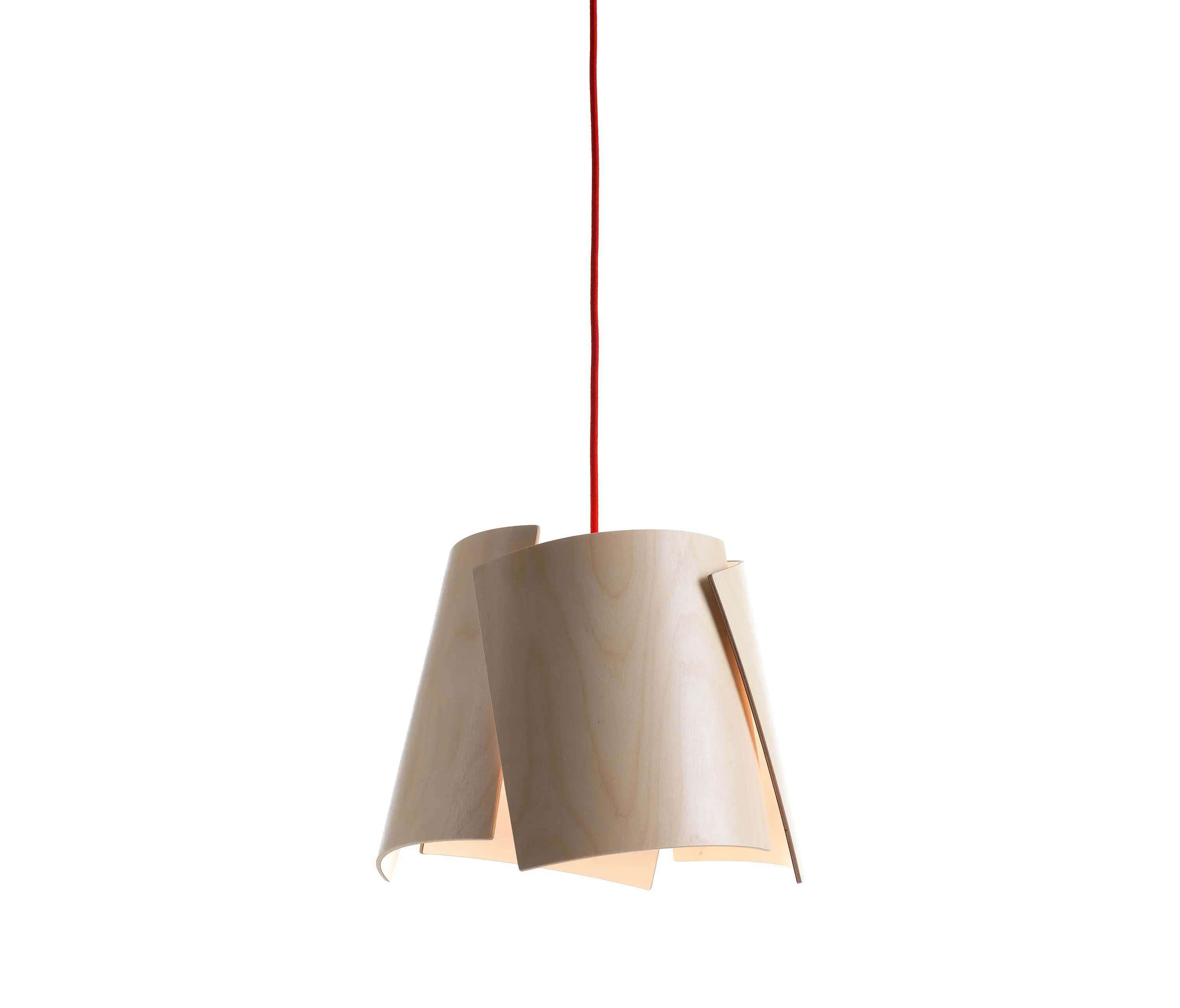 Bsweden - Leaf 28 pendant in birch/ green cable