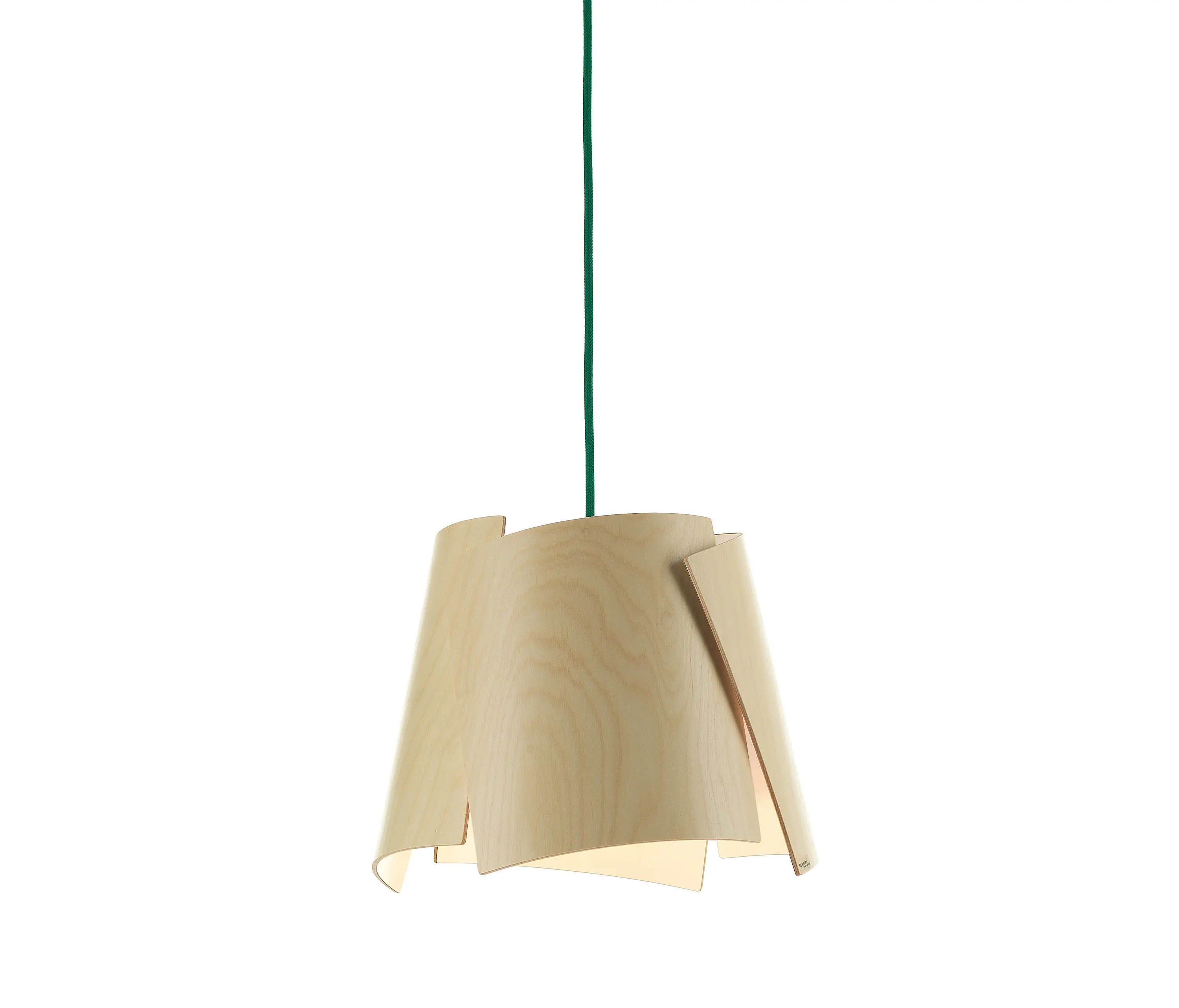 Bsweden - Leaf 28 pendant in birch/ green cable
