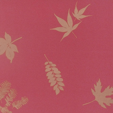 Afficher le produit Leaves geranium/gold wallpaper du fabricant Clarissa Hulse