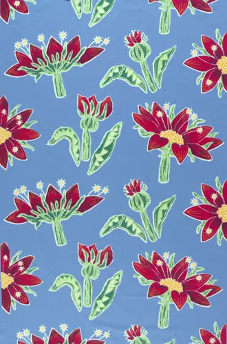 Marimekko - Kumma Juttu blue interior fabric