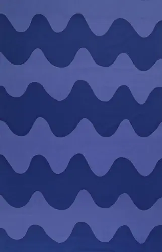 Marimekko - Lokki blue/blue interior fabric
