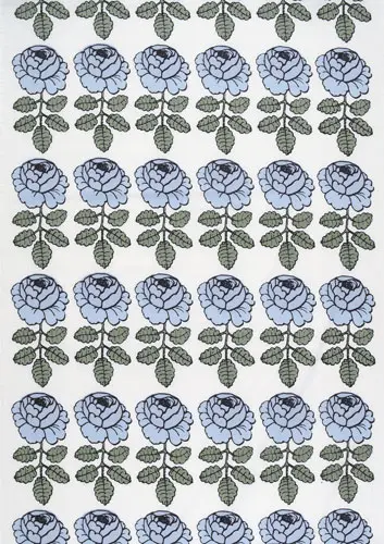 Marimekko - Maalaisruusu blue interior fabric