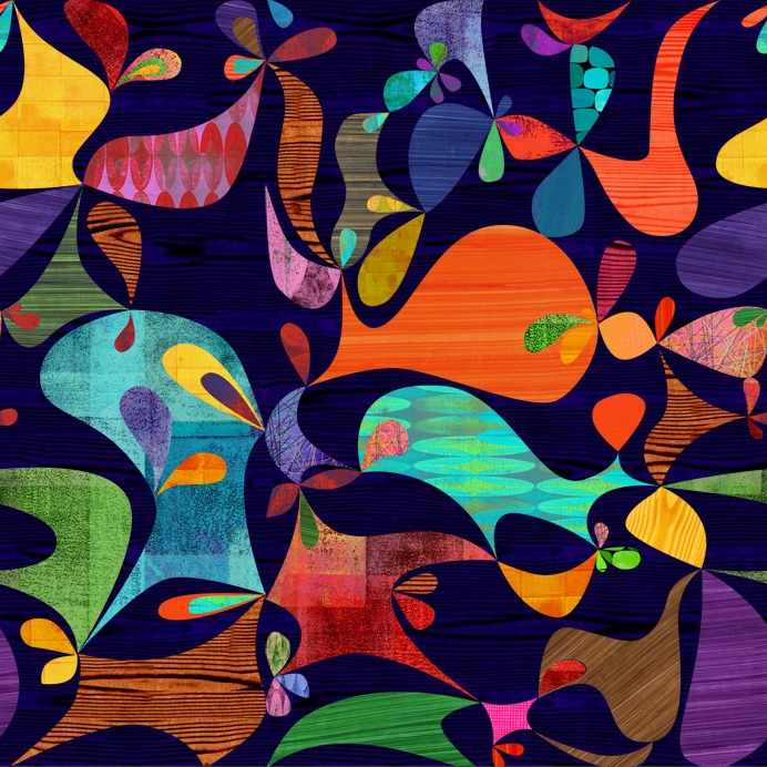 Display product Cocobolo navy wallpaper from manufacturer Flavor Paper