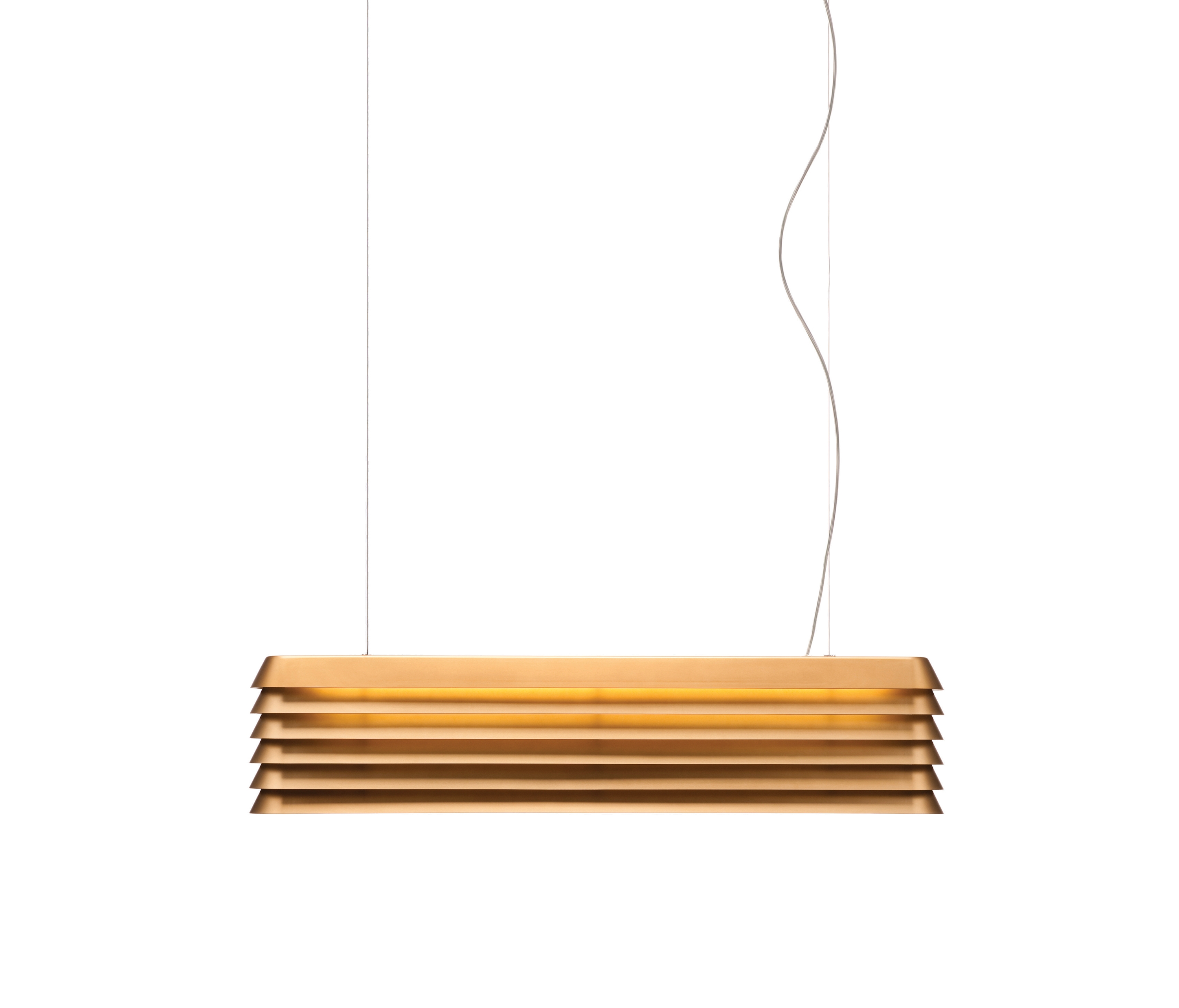 Afficher le produit Louvre Light pendant in aluminium and bronze, dimmable du fabricant Established&Sons