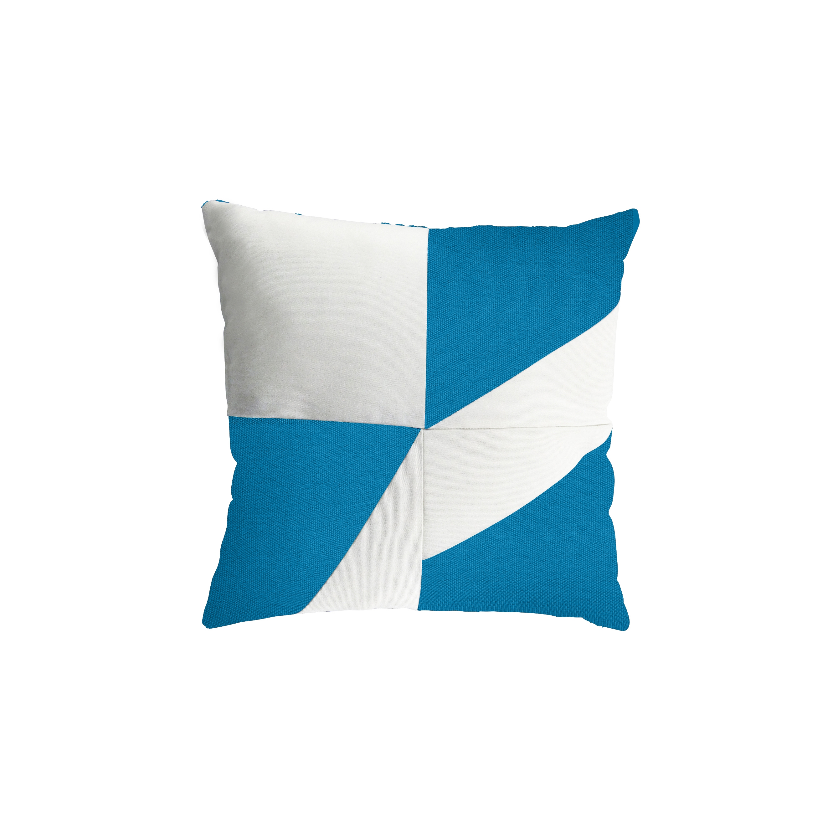 Cushions | Geometric azur/blanc