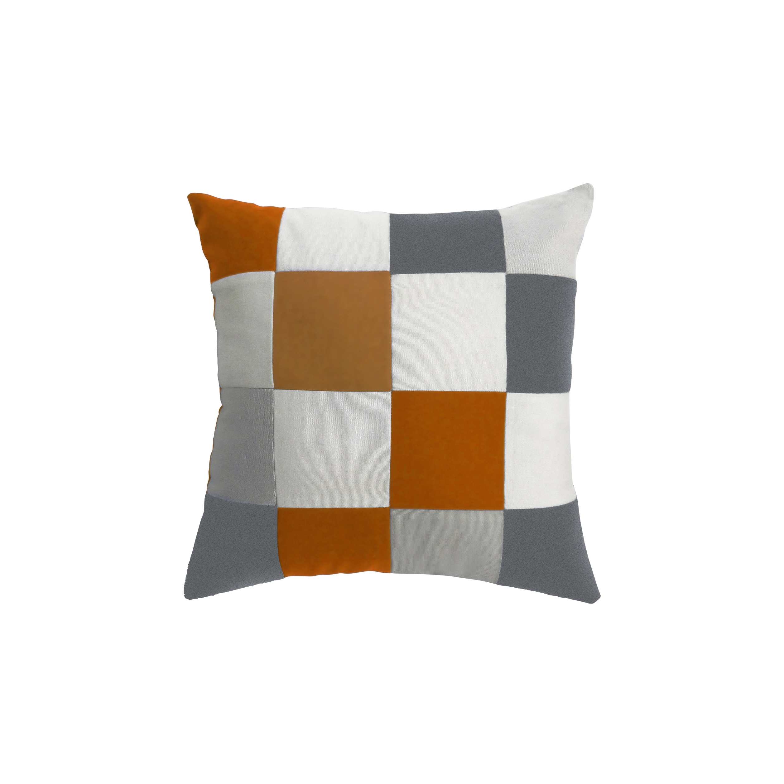 Cushions | Square orange/blanc