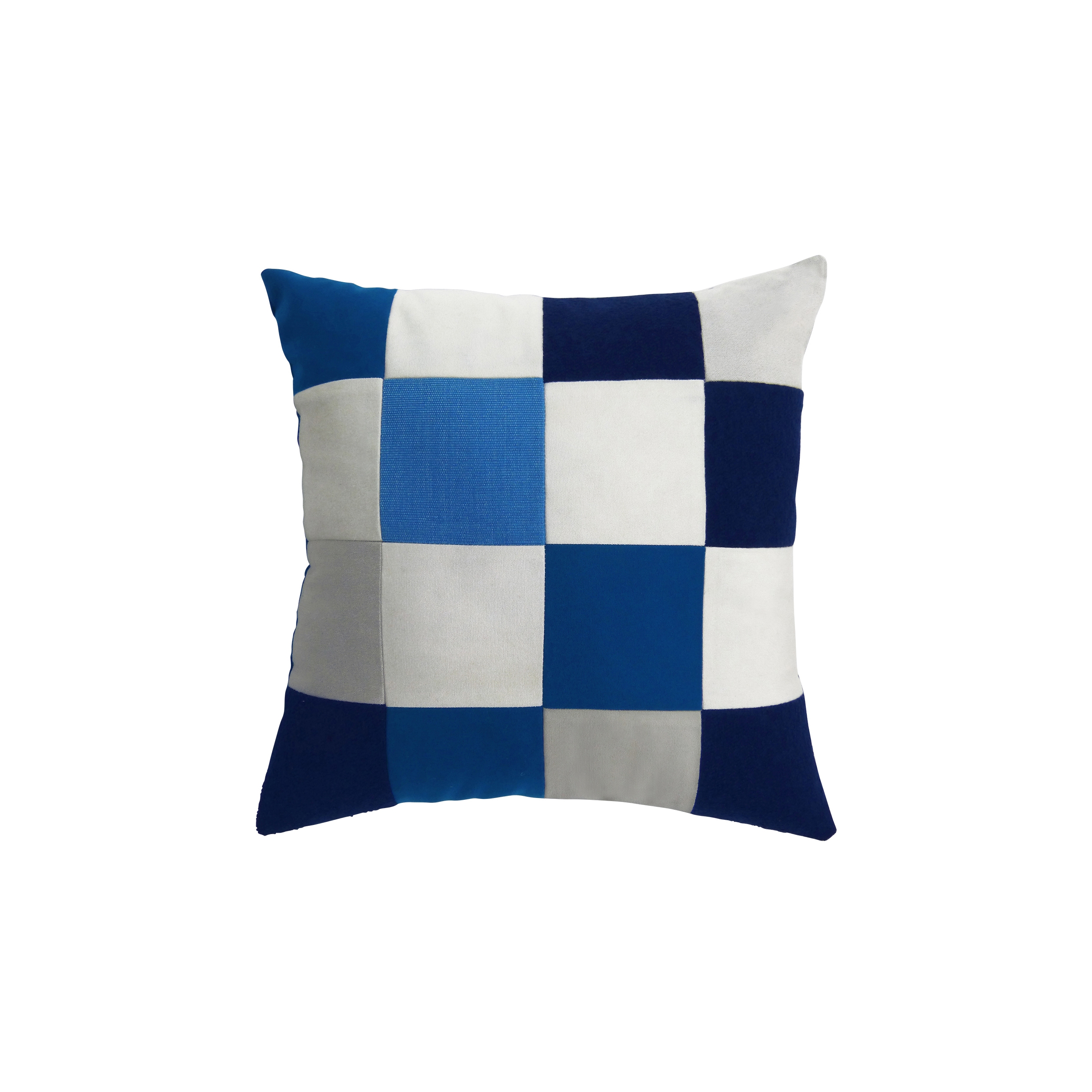 Cushions | Square bleu dur/blanc