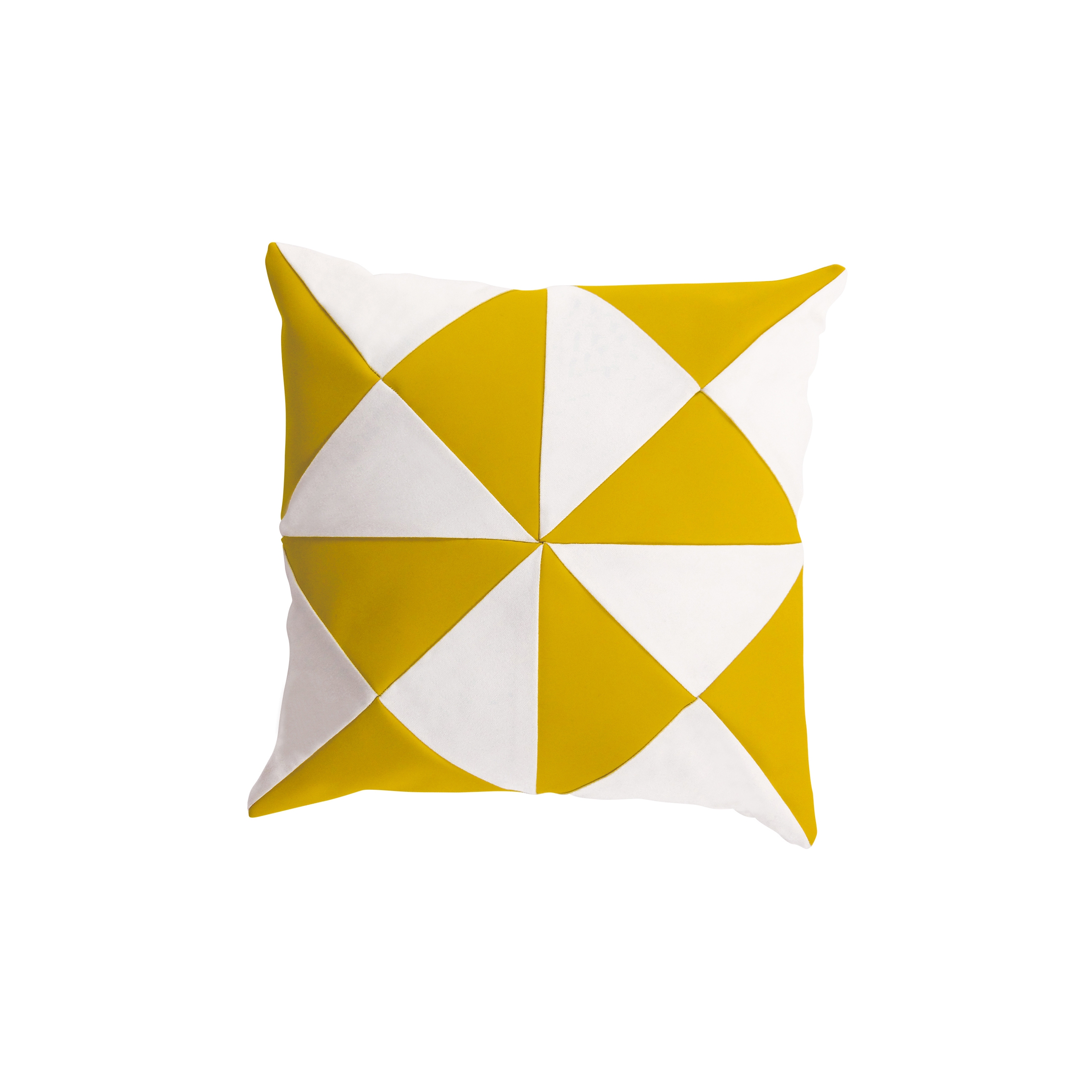 Cushions | Triangle curcuma/blanc
