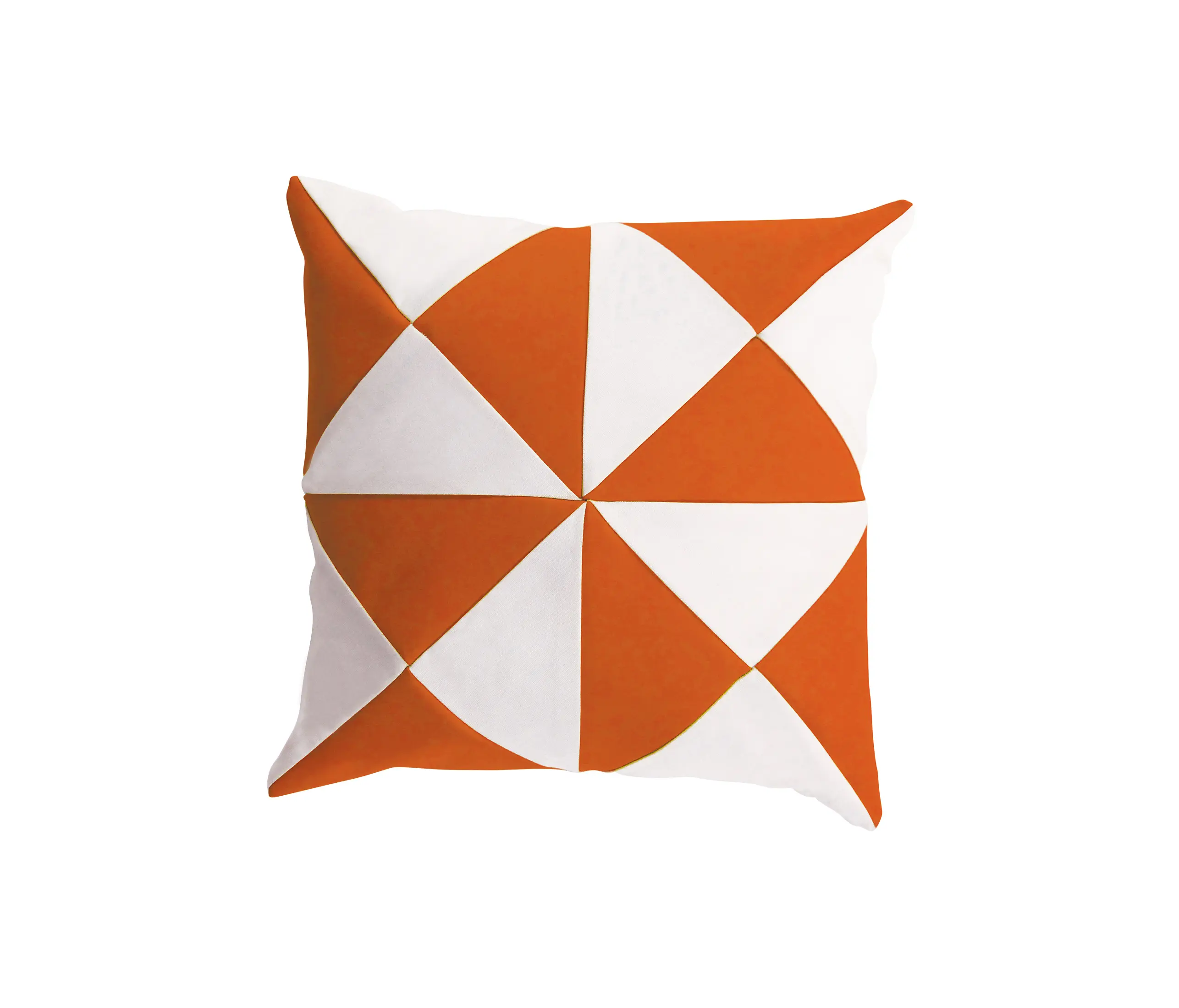 EGO Paris - Cushions | Triangle Orange/White