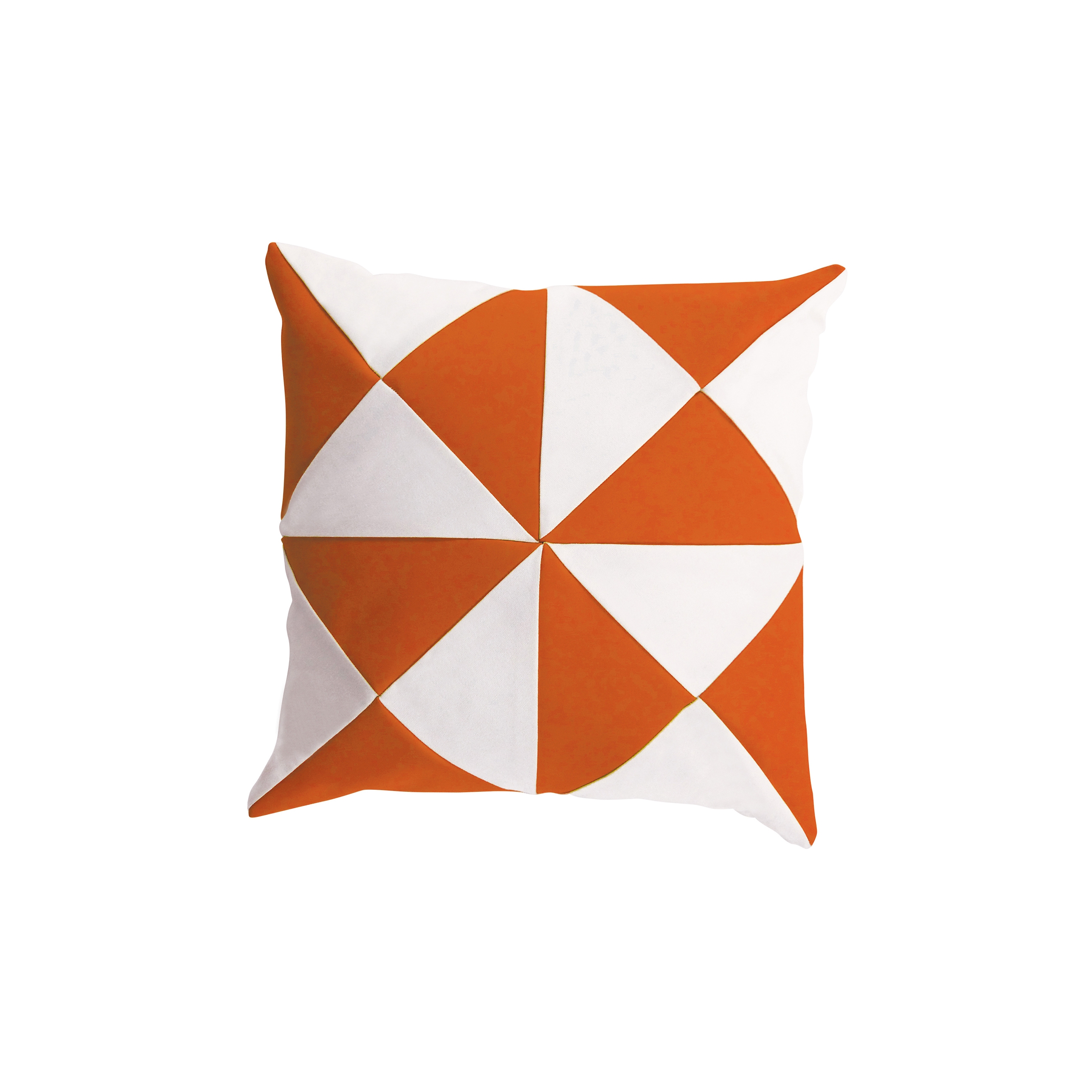 Cushions | Triangle orange/blanc