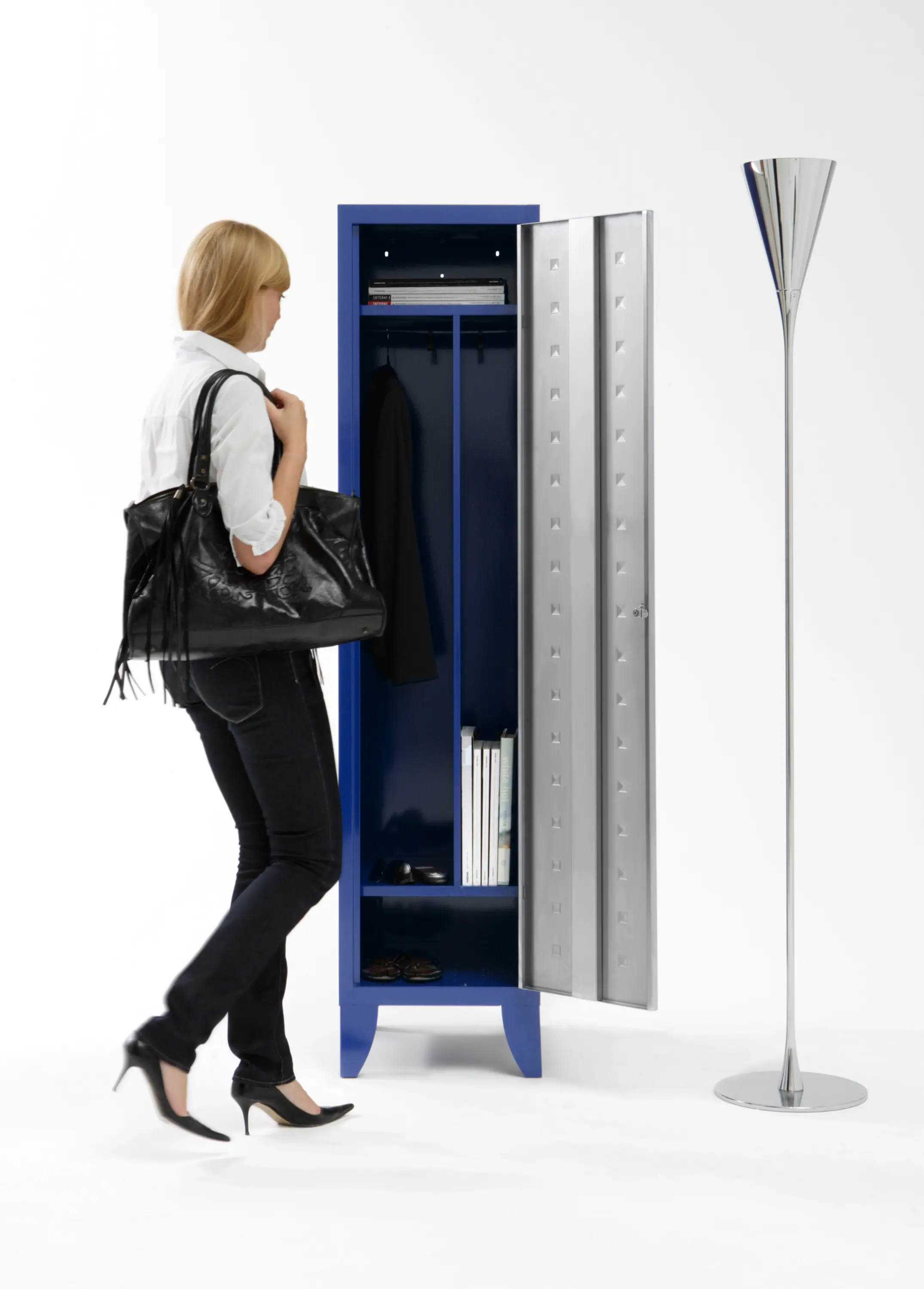 Dieffebi - Design Anta Inox | 1 Inox design door locker with partition