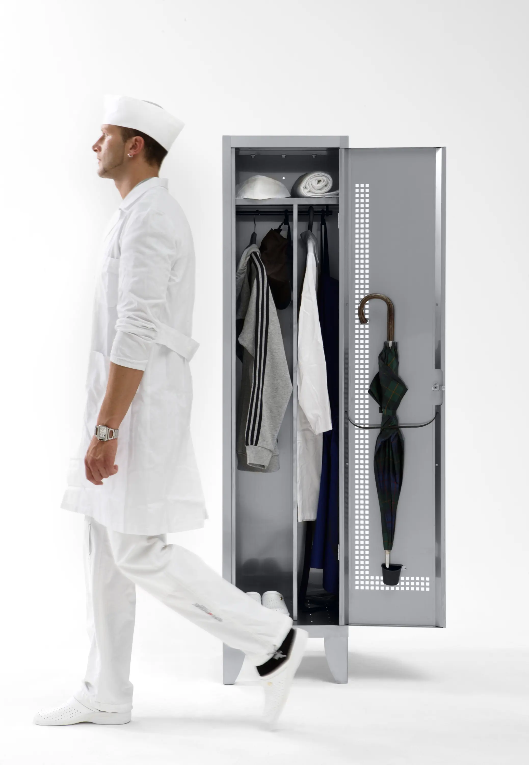 Dieffebi - Inox | 1 Inox door locker with partition