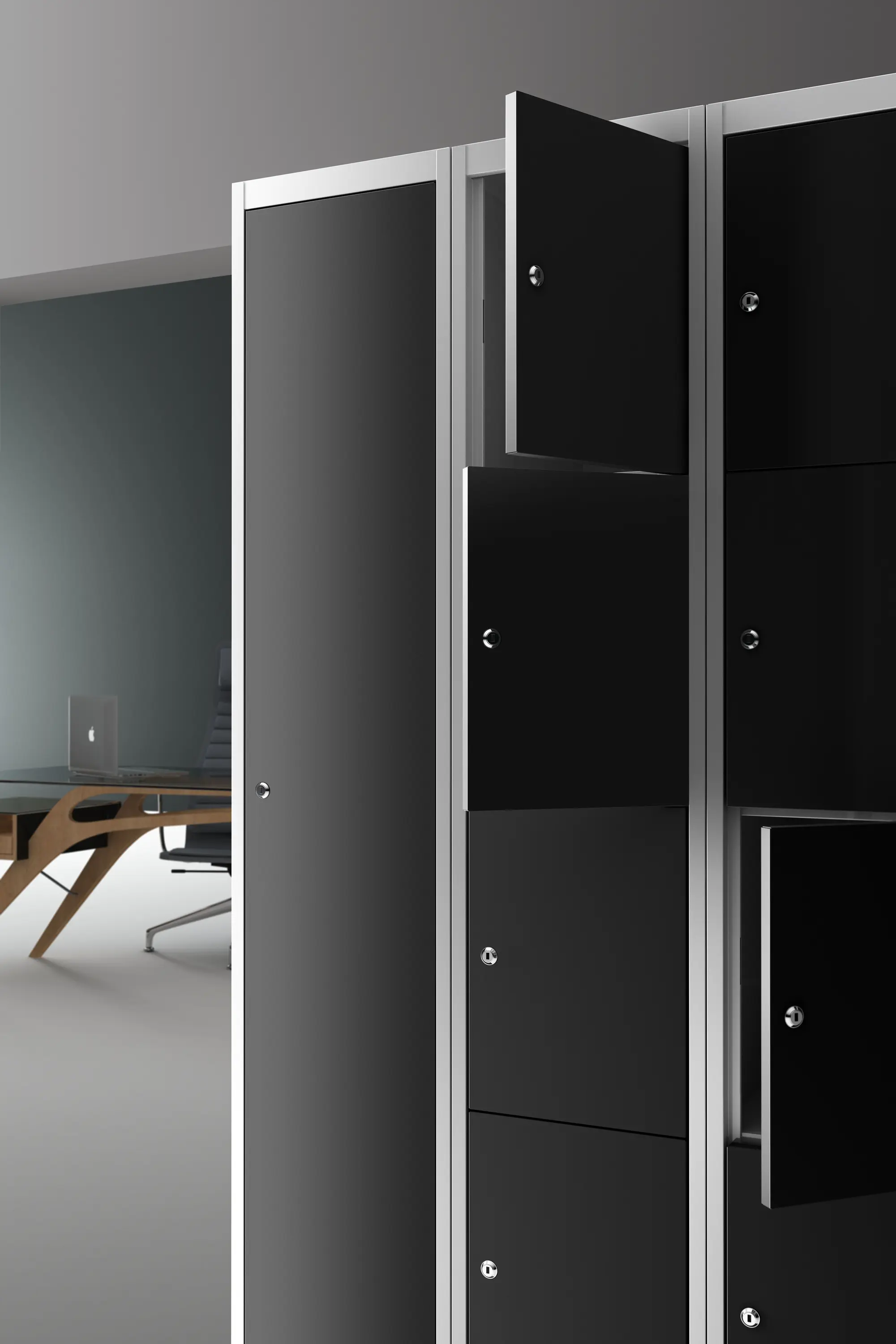 Dieffebi - Trendline Silver | Locker with 2 places