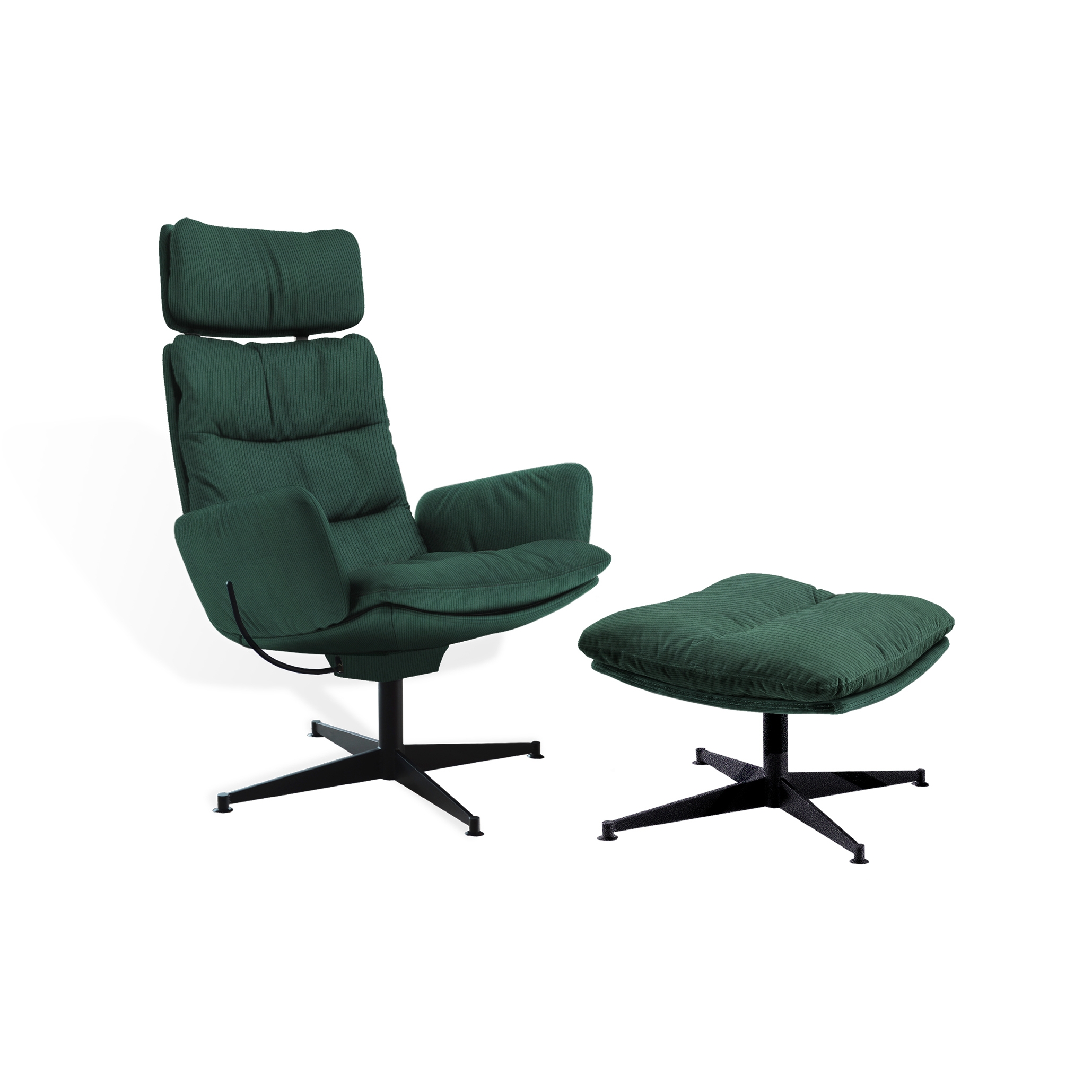 Afficher le produit ARVA LOUNGE Armchair with ottoman du fabricant KFF