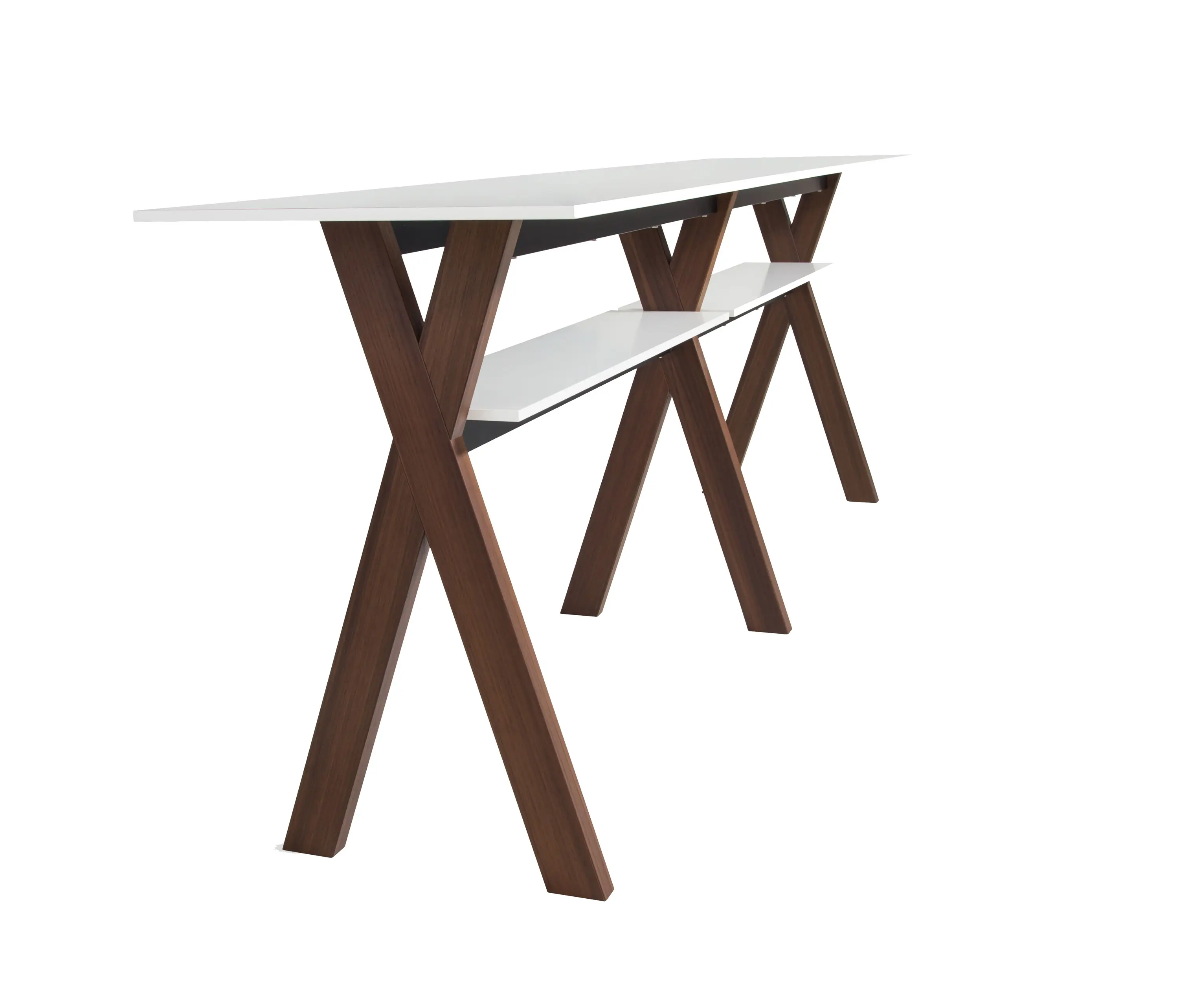 Koleksiyon Furniture - Partita Bar Table with wooden X-framed legs