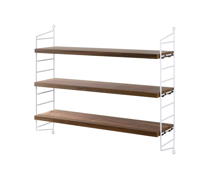 STRING POCKET WALNUT/WHITE - Shelving from string furniture
