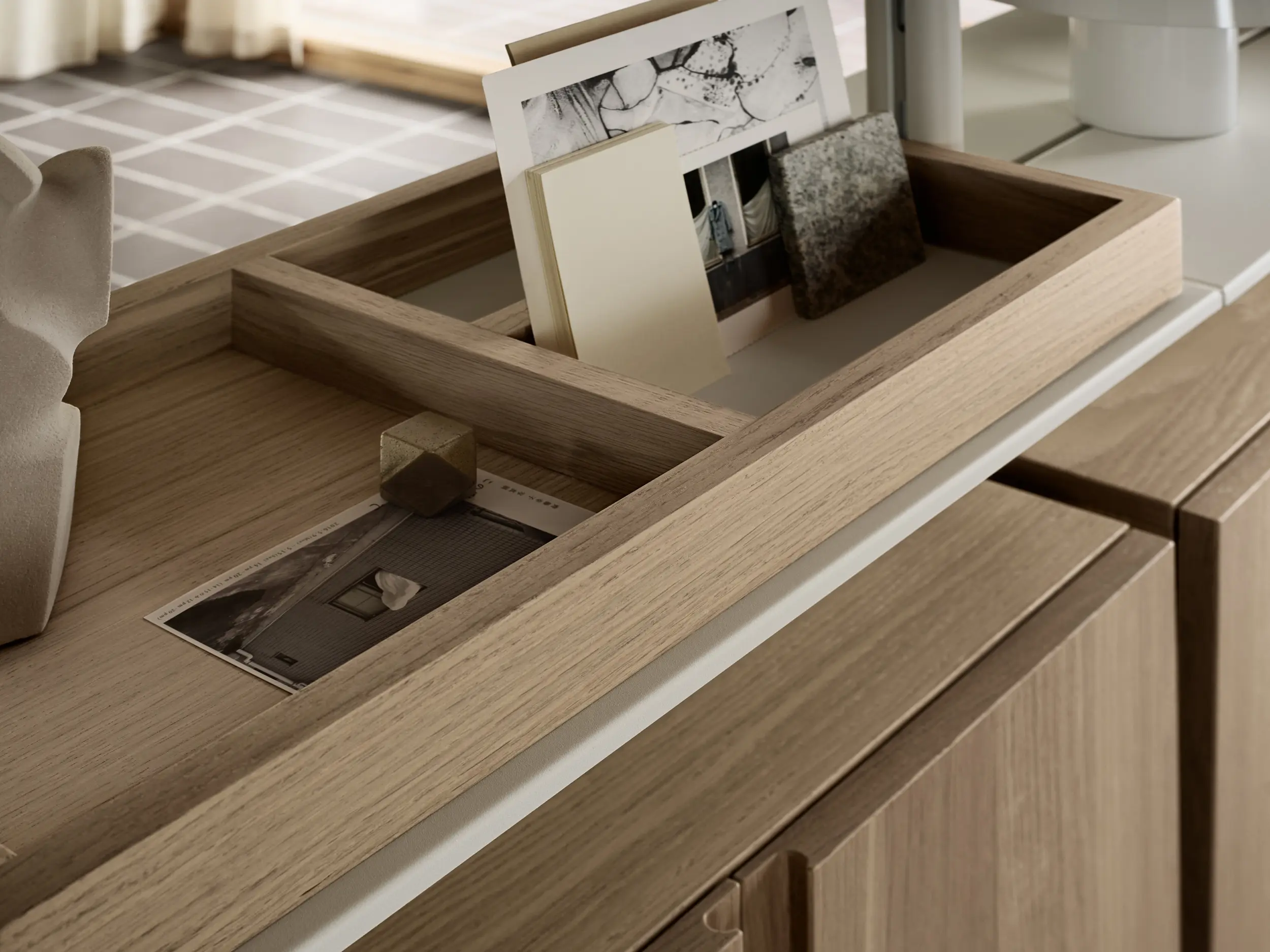 string furniture - Pira G2 - Organiser in solid white oak