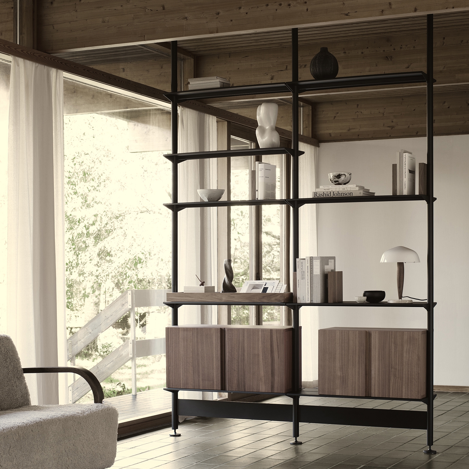 Display product Pira G2 - Walnut/Black grey from manufacturer string furniture